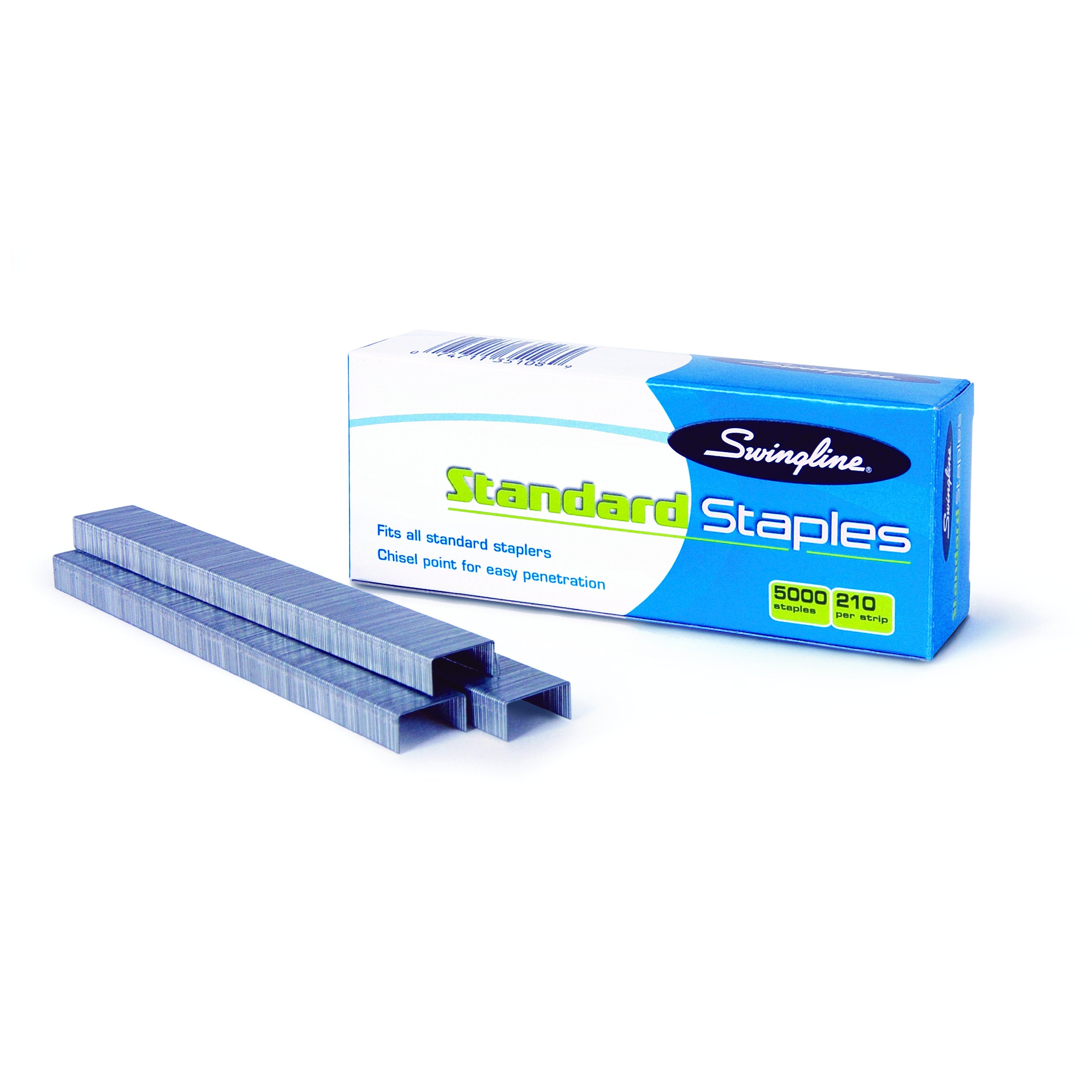 Swingline® Standard Staples, 1/4" Length, 210 Per Strip, 5,000/Box