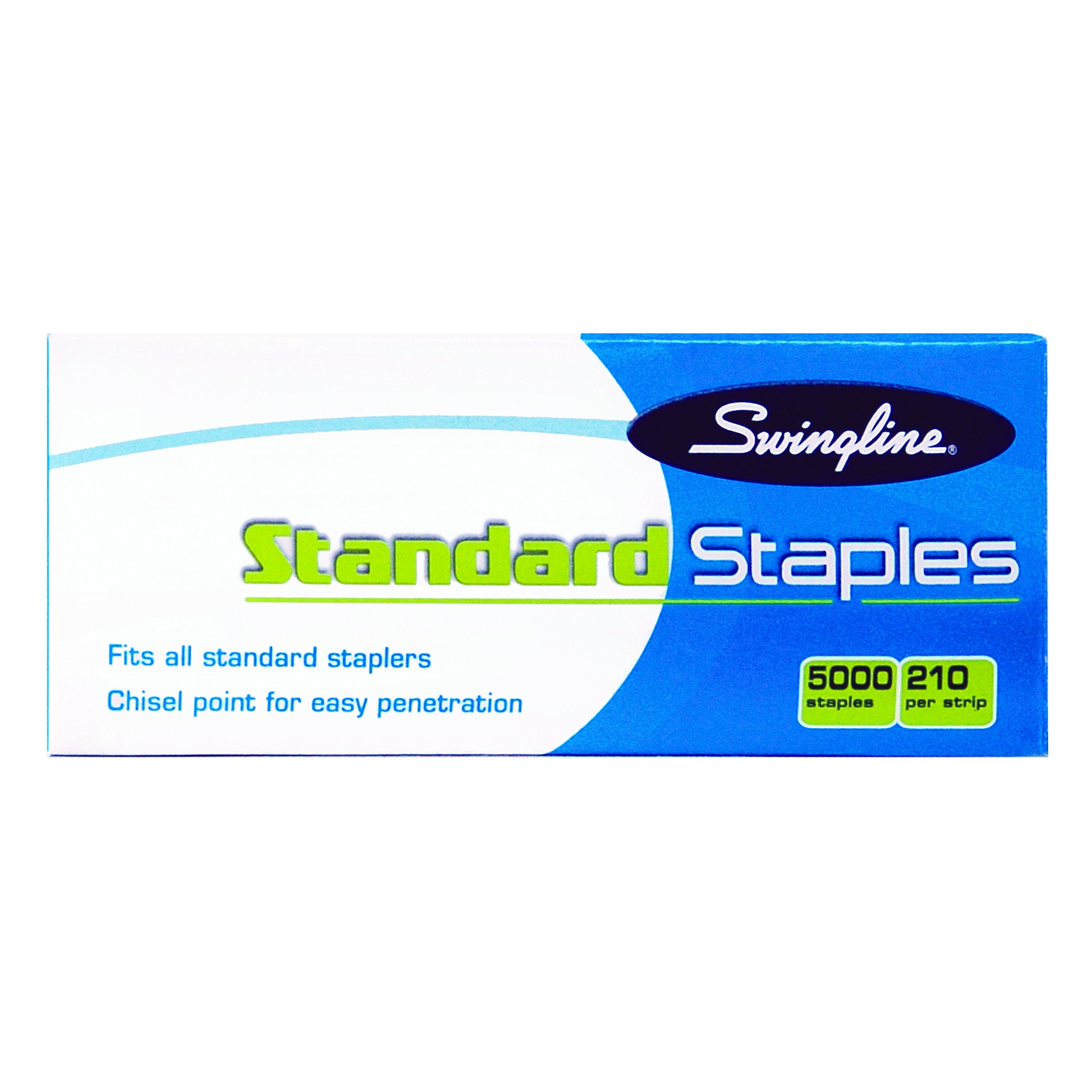Swingline® Standard Staples, 1/4" Length, 210 Per Strip, 5,000/Box