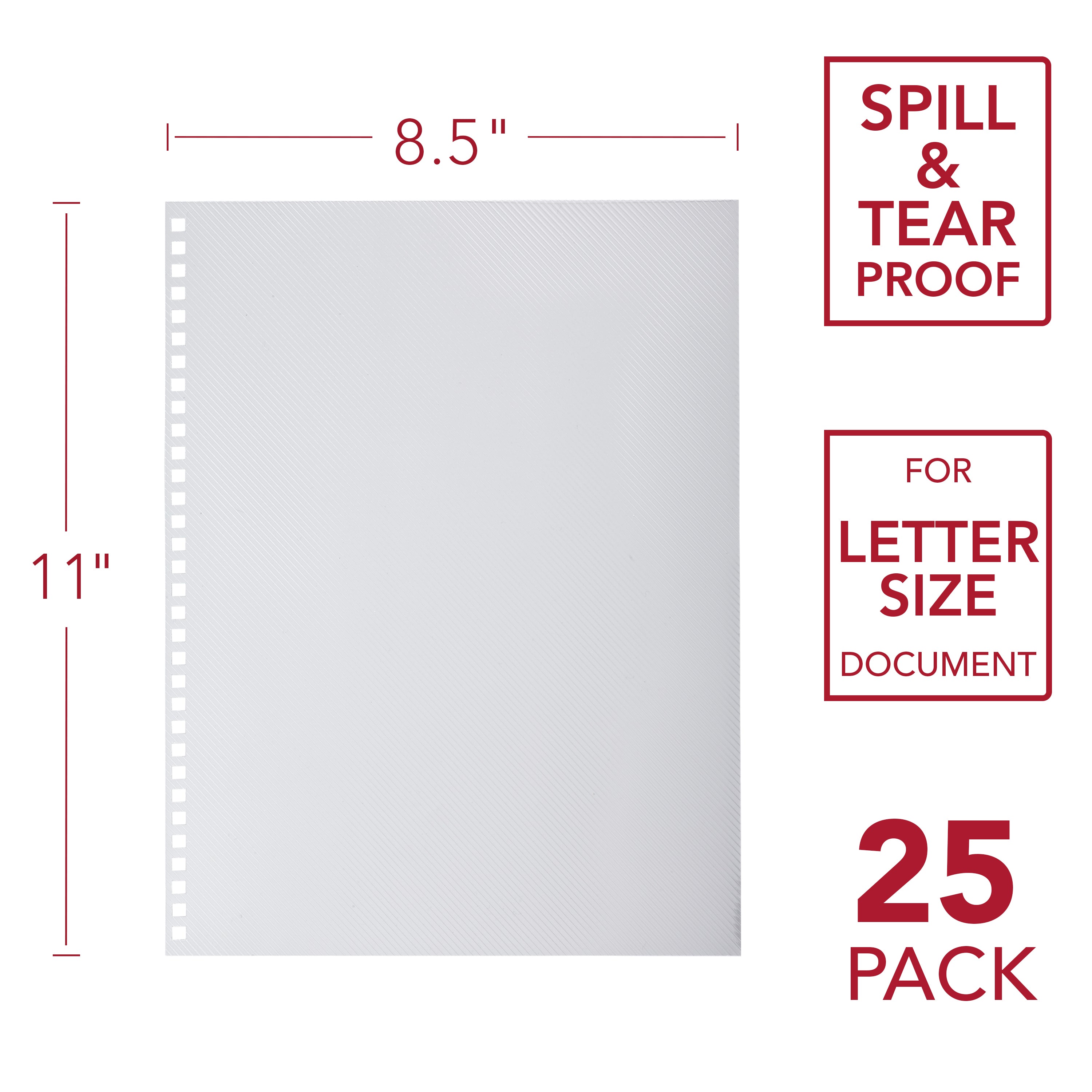 GBC ProClick Binding Presentation Covers, Lined Design, 8 1/2" x 11" (25 Pack)