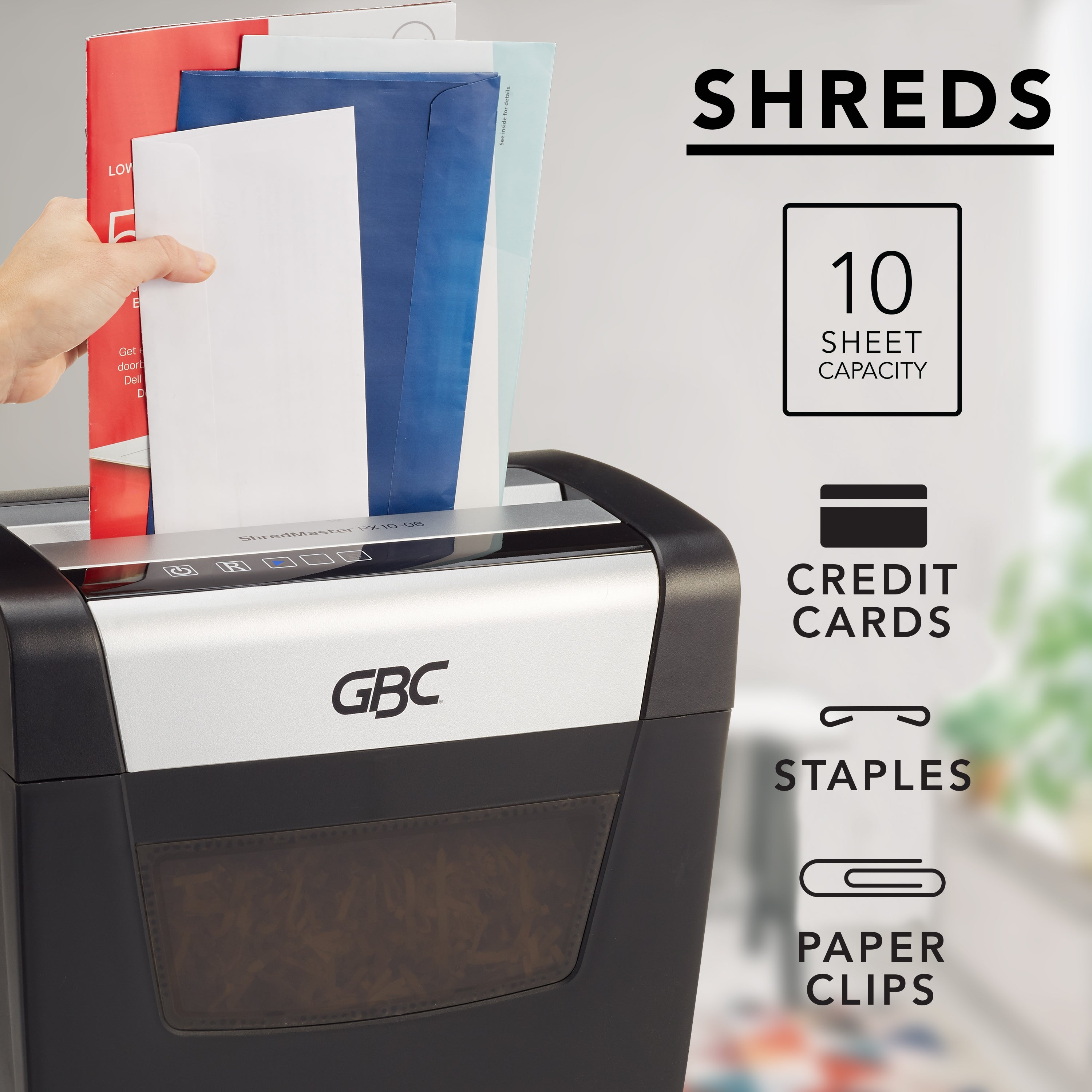 GBC ShredMaster PX10-06 Micro Cut Shredder