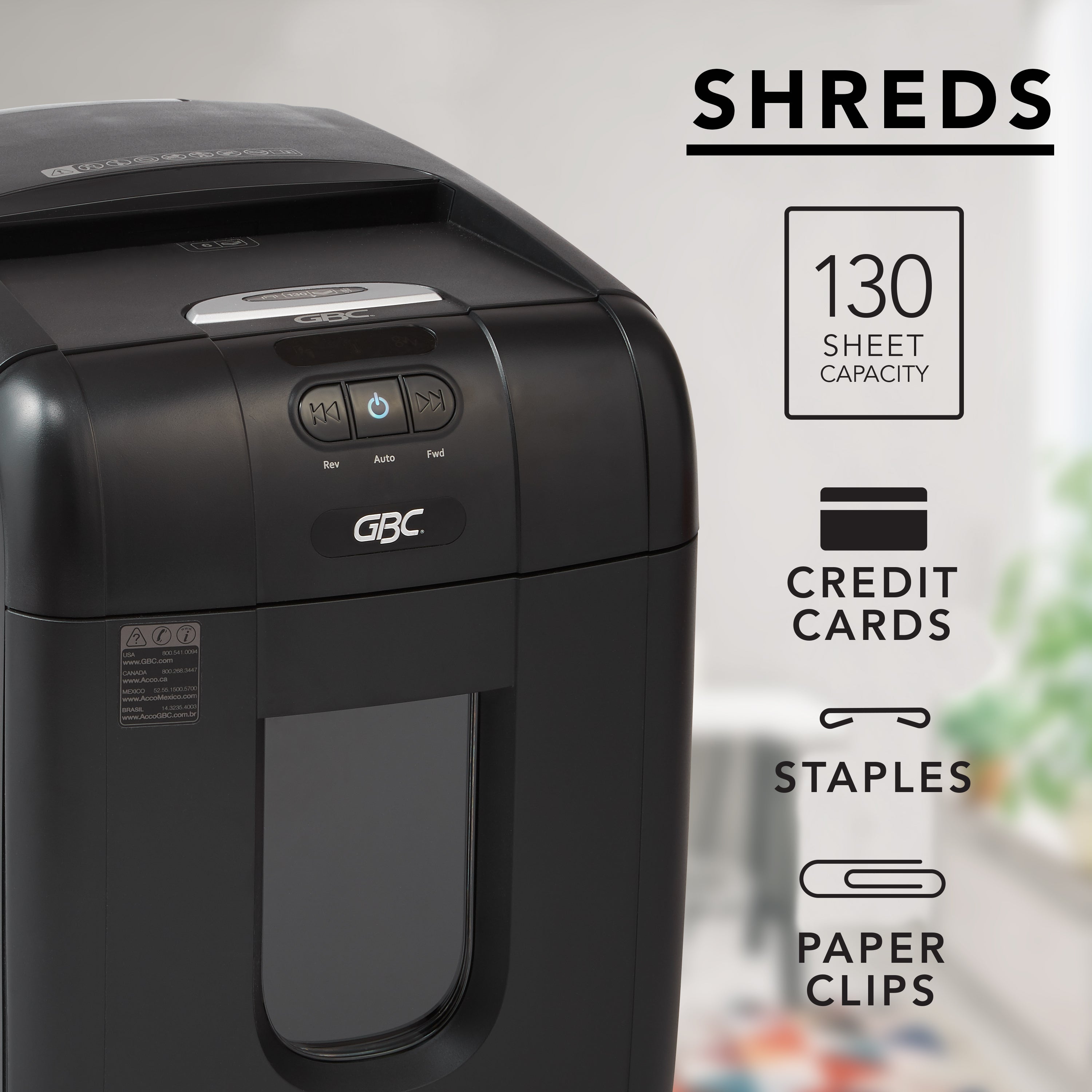 GBC Stack and Shred 130X Autofeed Shredder