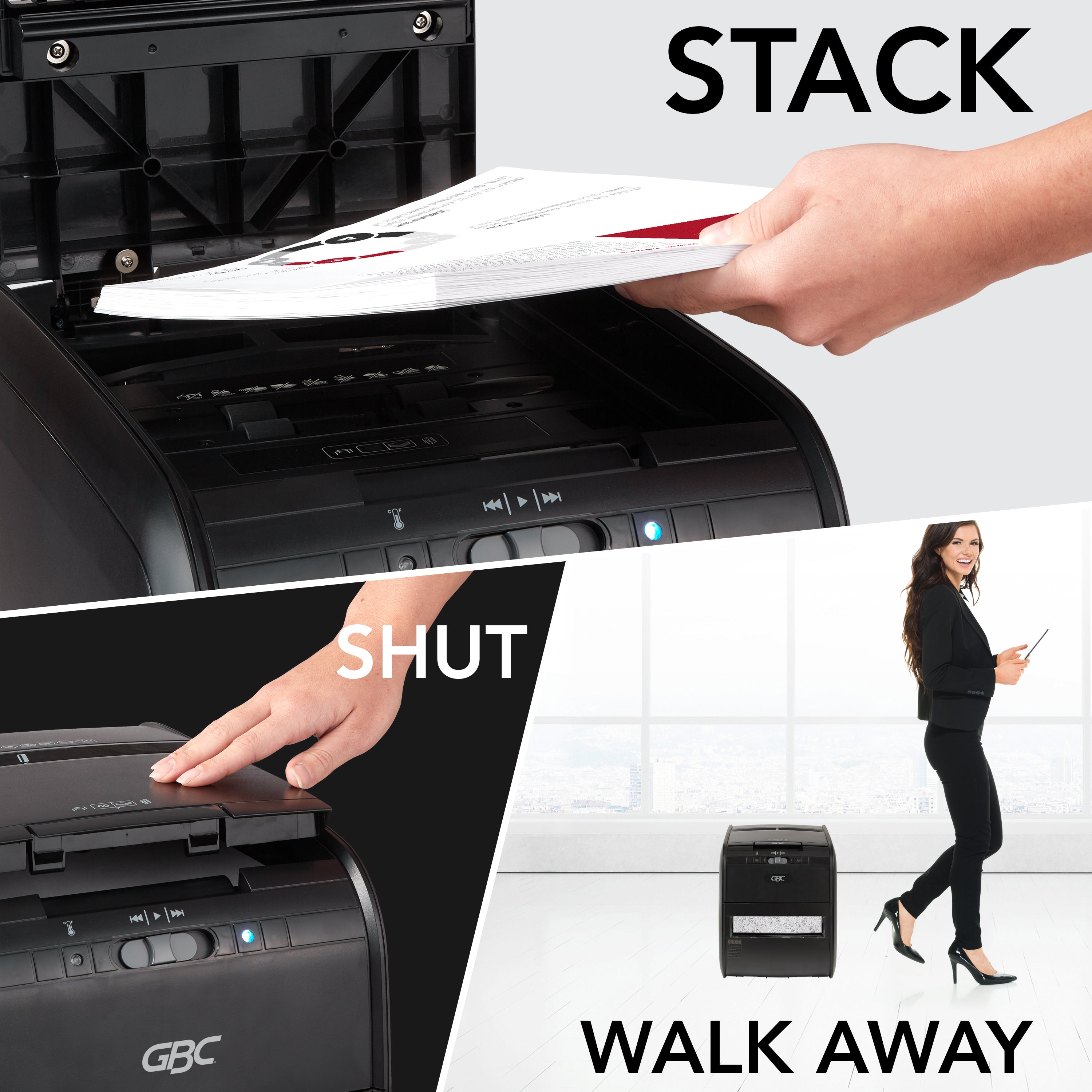 GBC Stack and Shred 80X Autofeed Shredder