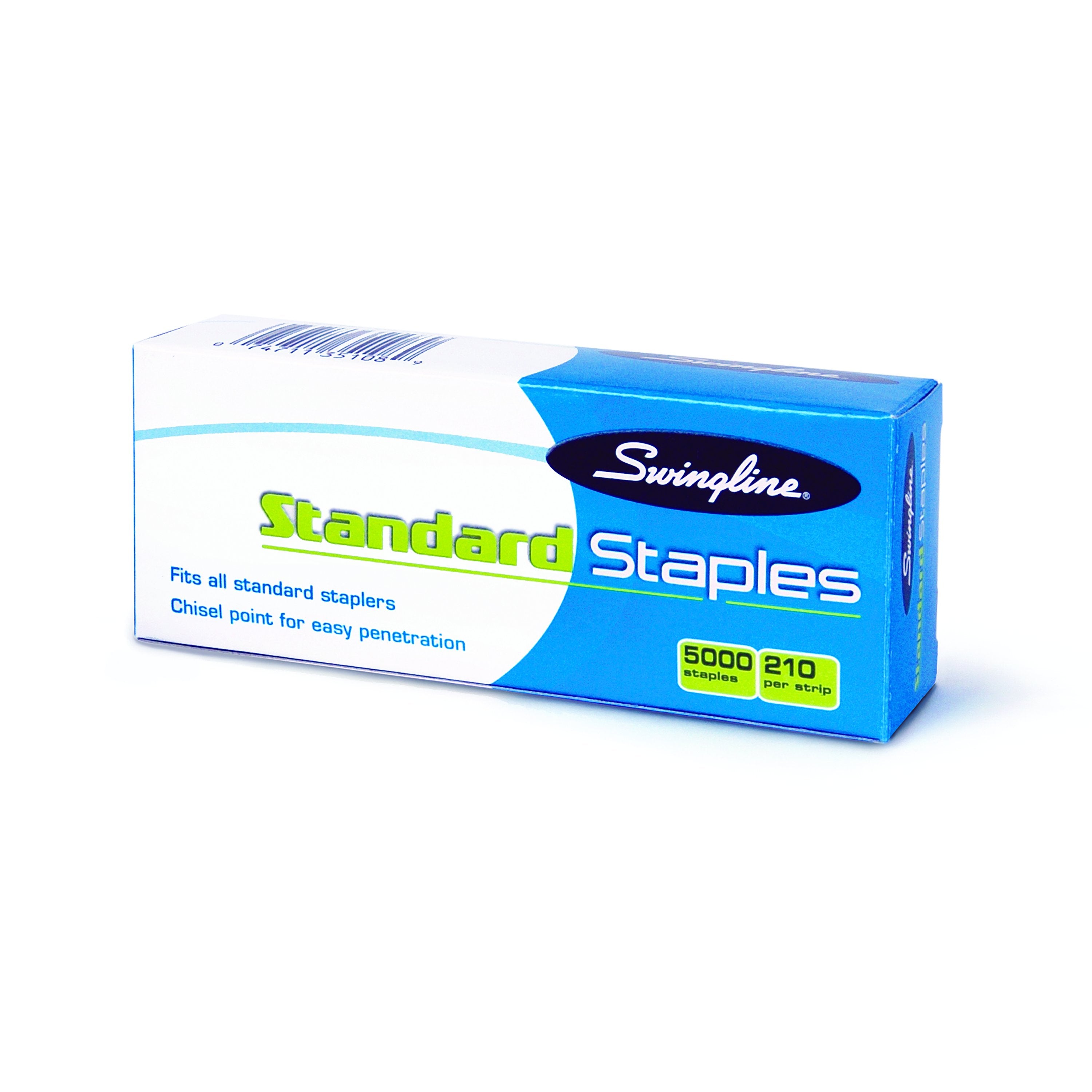 Swingline® Standard Staples, 1/4" Length, 210 Per Strip, 5,000/Box