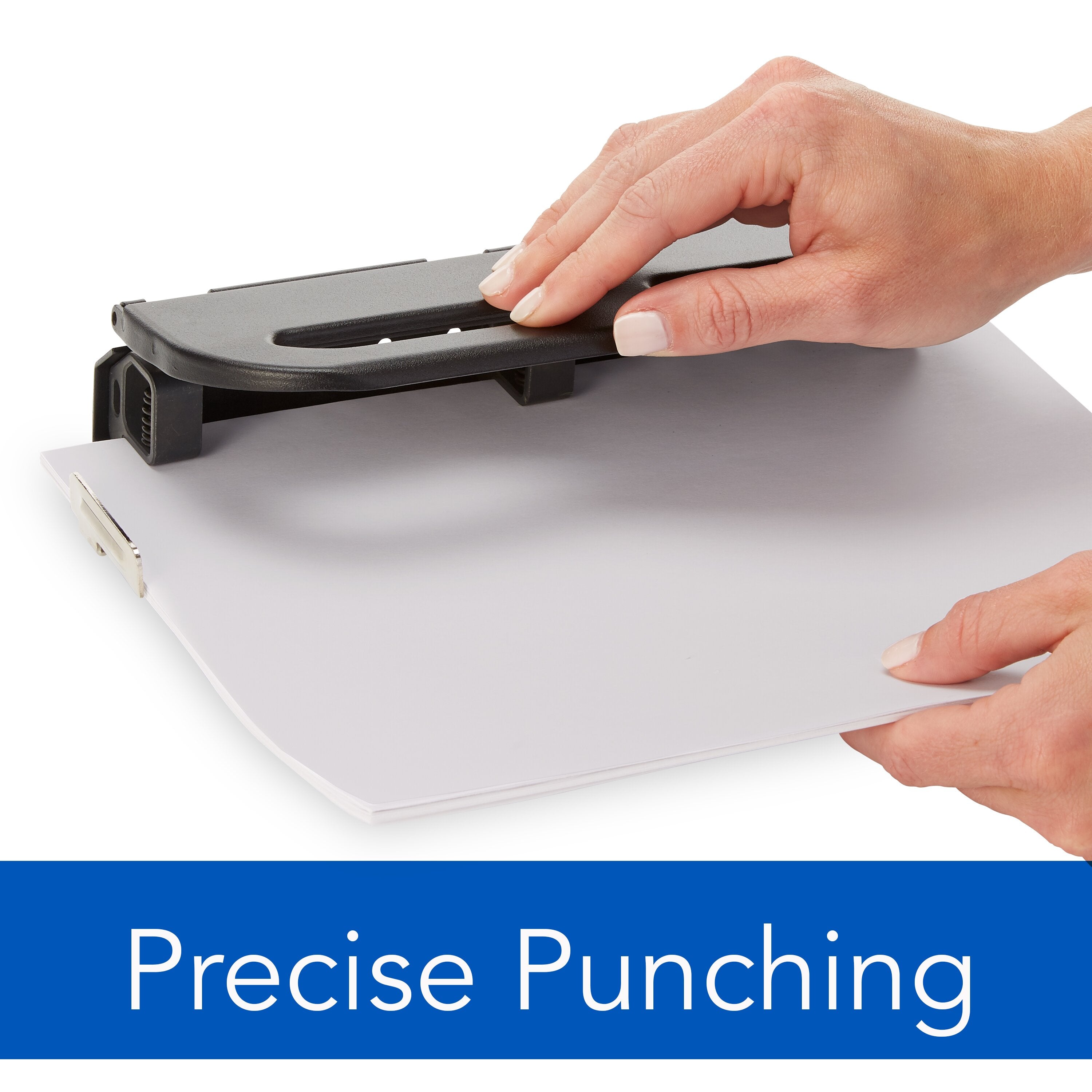 Swingline® Easy Touch™ Heavy Duty Punch, 2-7 Hole, Semi-Adjustable, 24 Sheets