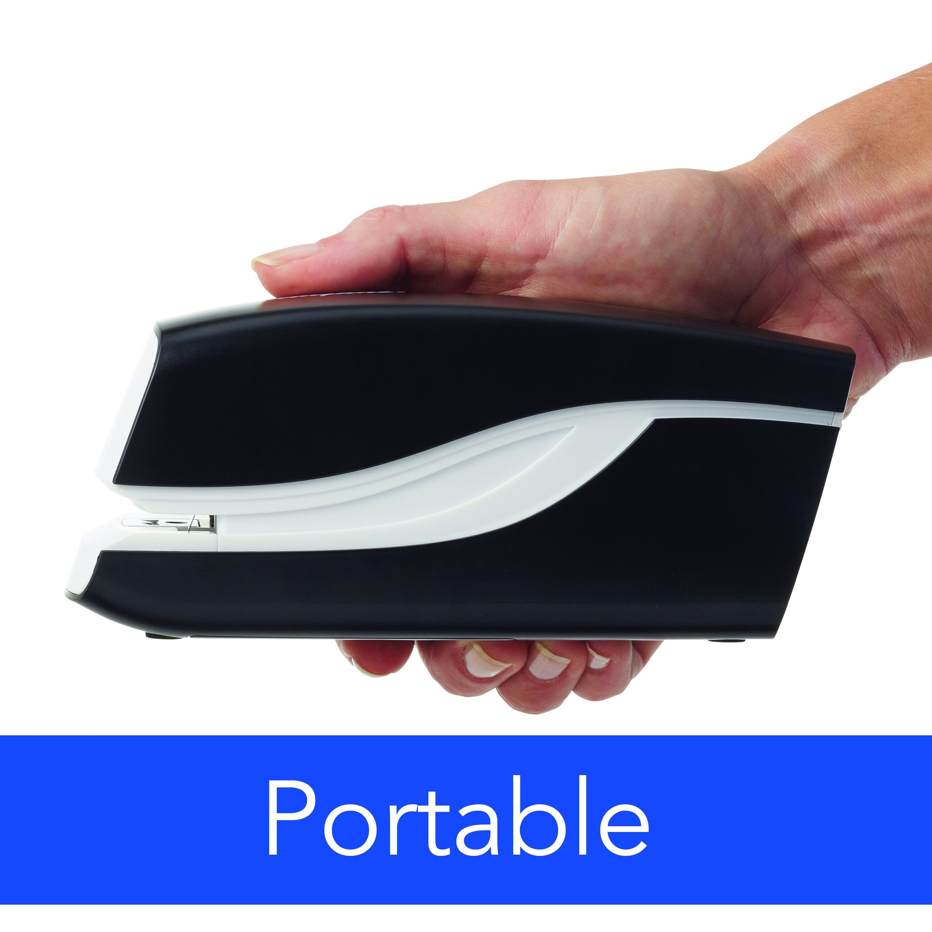 Swingline® Breeze Auto Stapler, Battery-Powered, 20-Sheet Capacity, Black