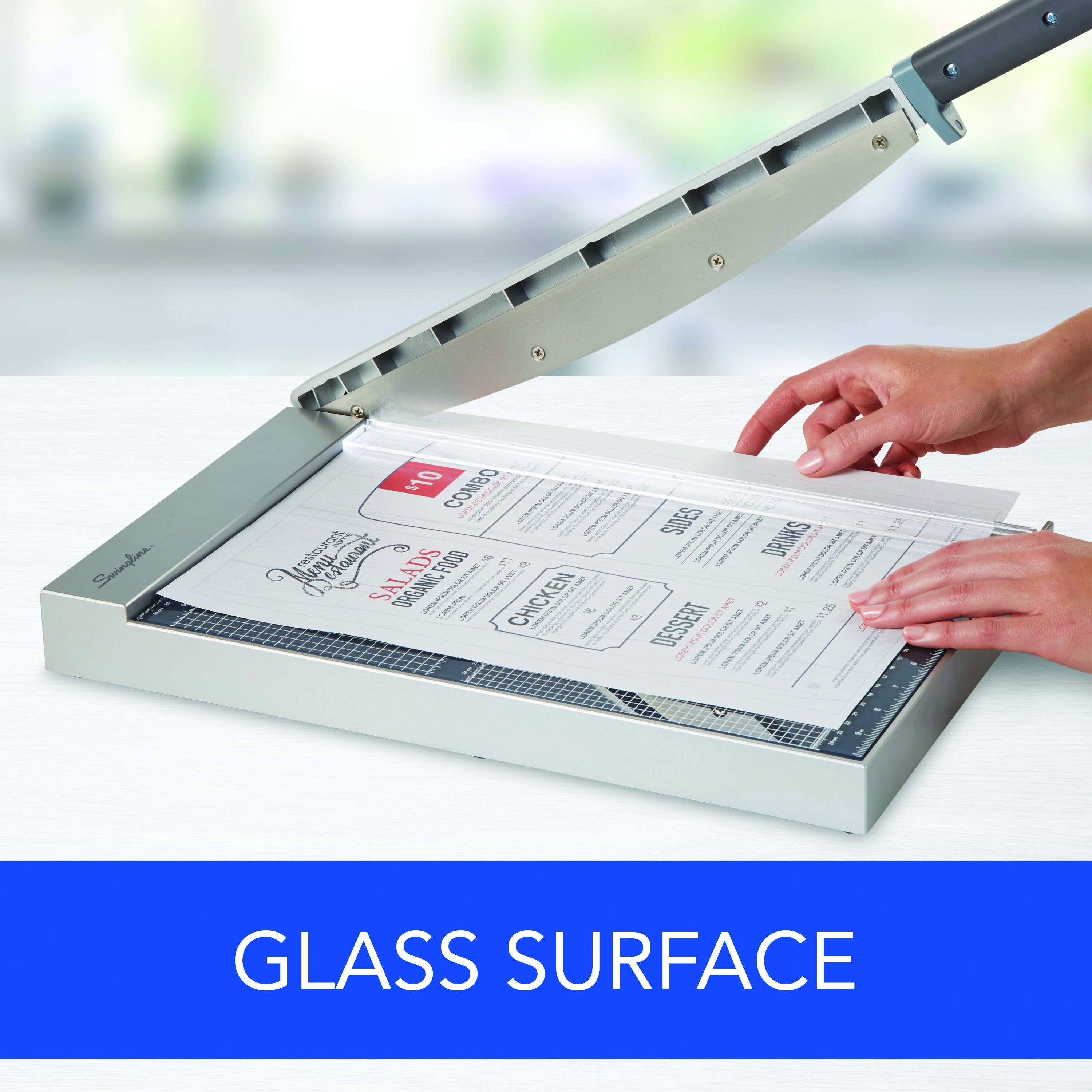 Swingline® ClassicCut® 1515G Guillotine Trimmer - EdgeGlow Glass - 15" - 15 Sheets