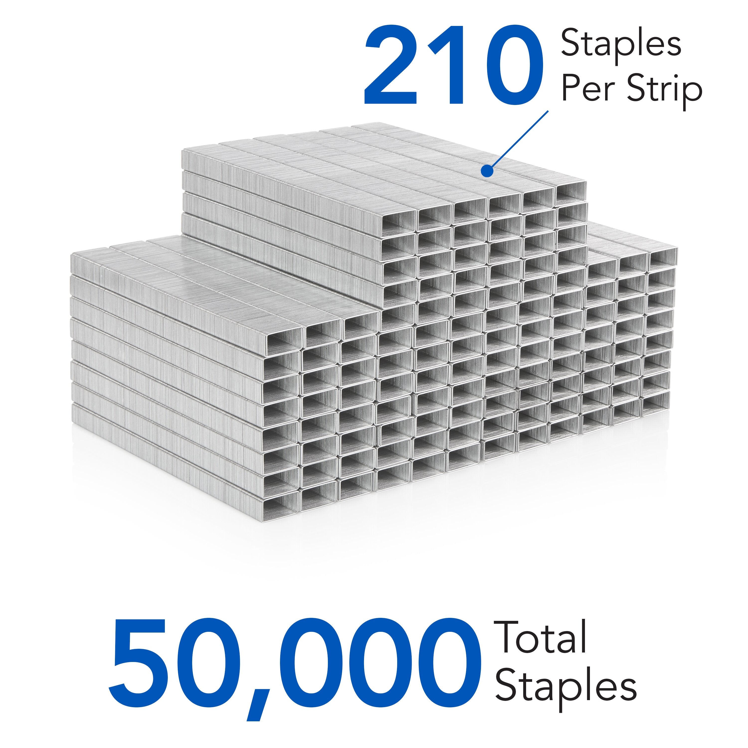 Swingline® Standard Staples 1/4" - 210 Per Strip, 5,000 Per Box, 10 Box Pack