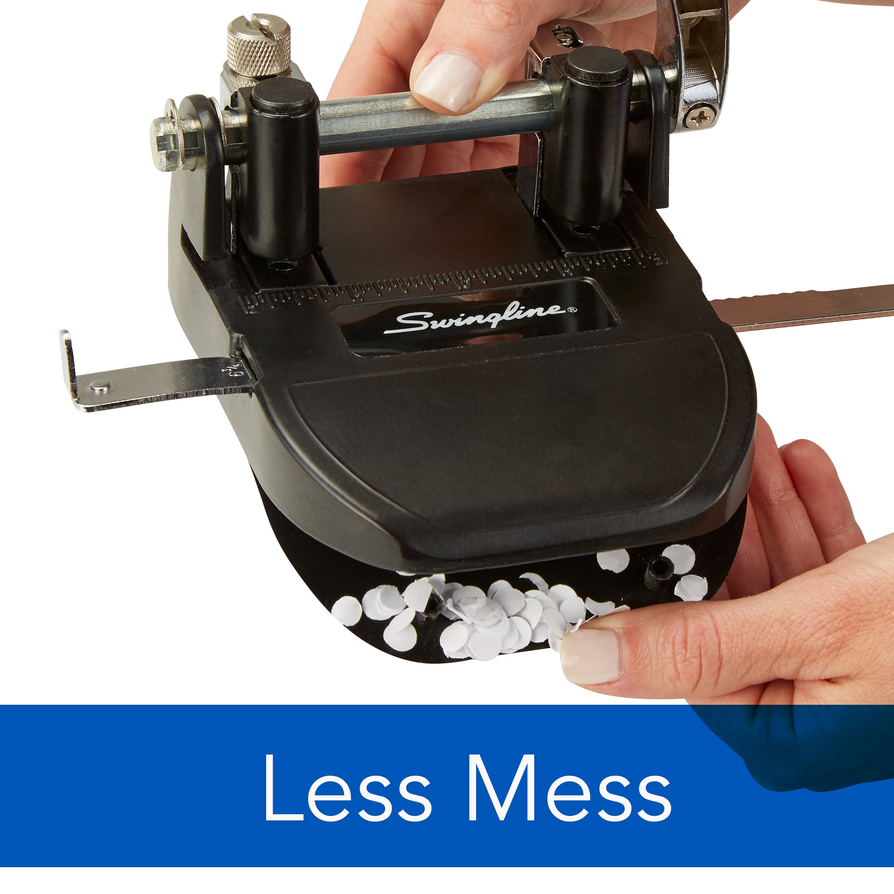 Swingline® Heavy Duty 2-Hole Punch, 40 Sheets, 1/4" - Woodgrain Collection