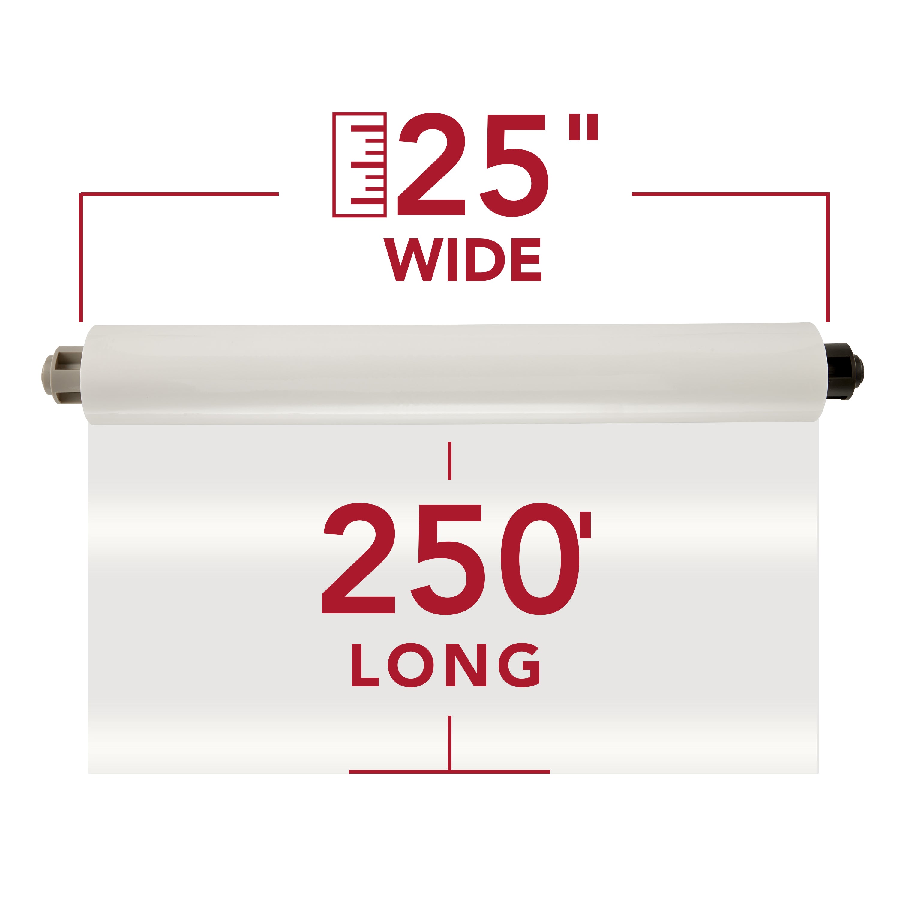 GBC® EZLoad® Gray End Cap Laminating Roll Film - 25" x 250', 3 mil, (2 Rolls)