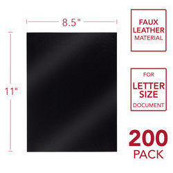 GBC Regency Binding Presentation Covers, Unpunched, Black, 8 1/2" x 11" (200 Pack)