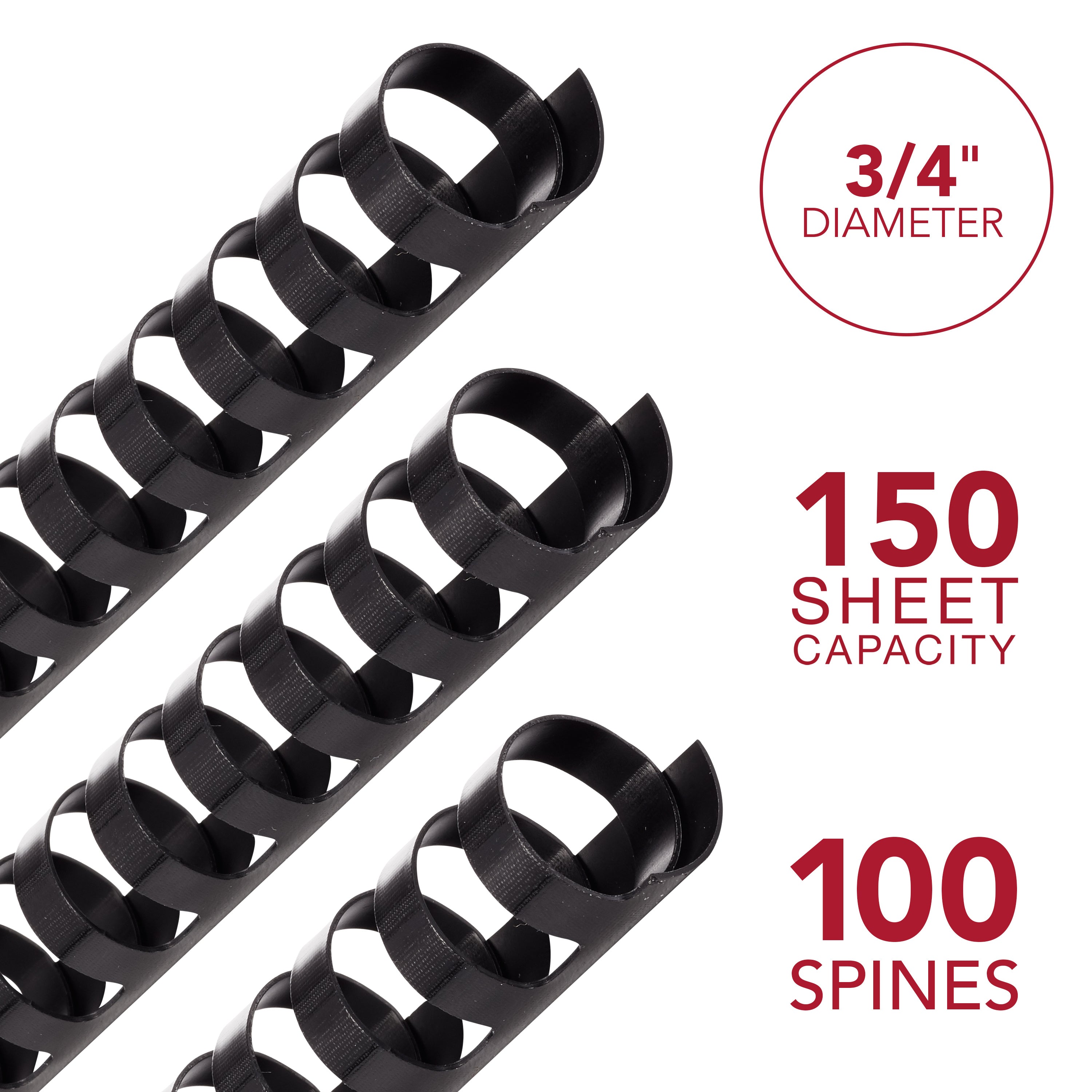 GBC CombBind 3/4" Binding Spines (100 Pack)