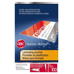 GBC HeatSeal Ultra Clear Laminating Pouches Business Card Size gbc-heatseal-ultra-clear-laminating-pouches-business-card-size