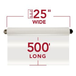 GBC NAP I EZ Load Roll Laminating Film - 1.5 mil - 25" inch x 500'' ft (2 Rolls)