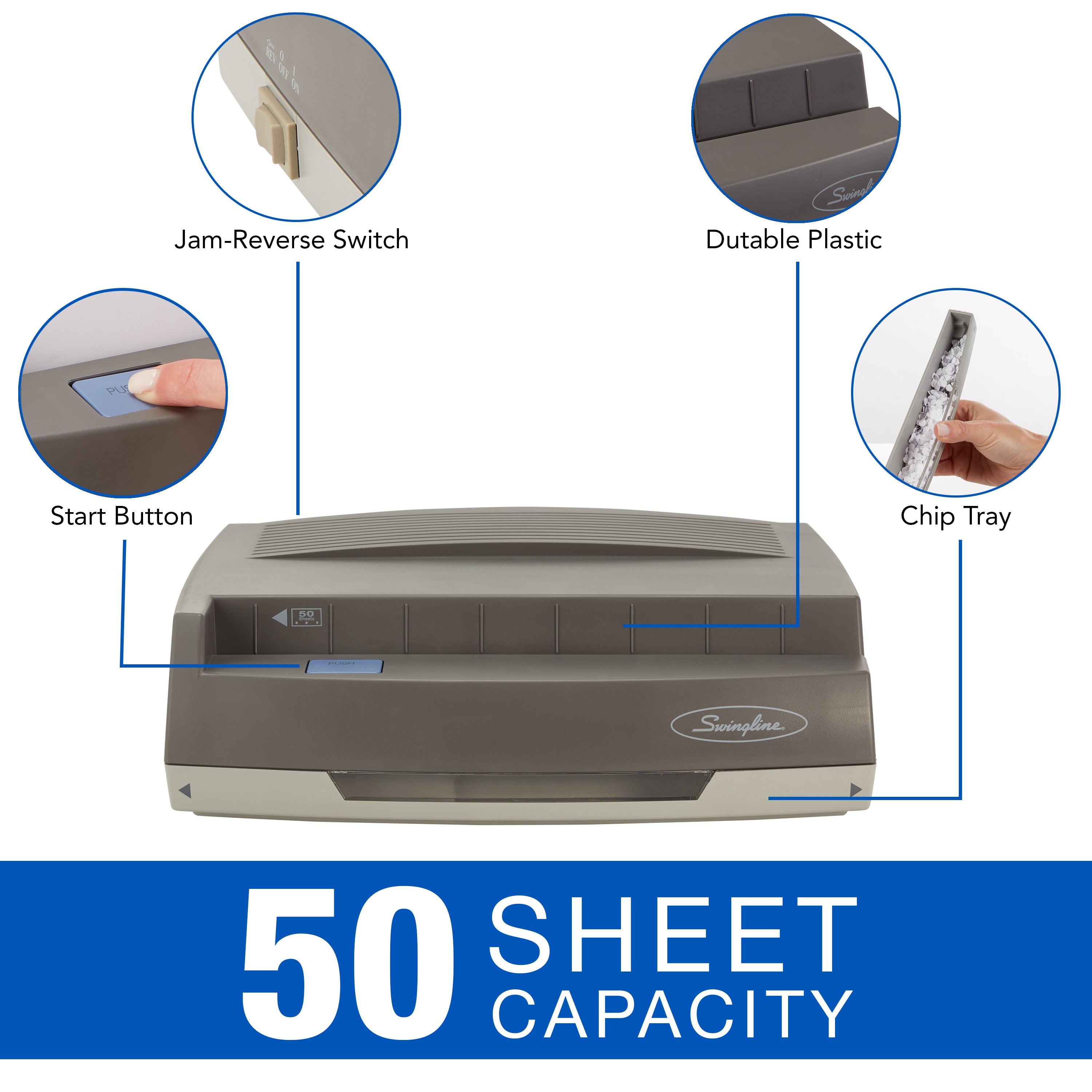  Swingline Electric 3 Hole Punch, Medium Duty Hole