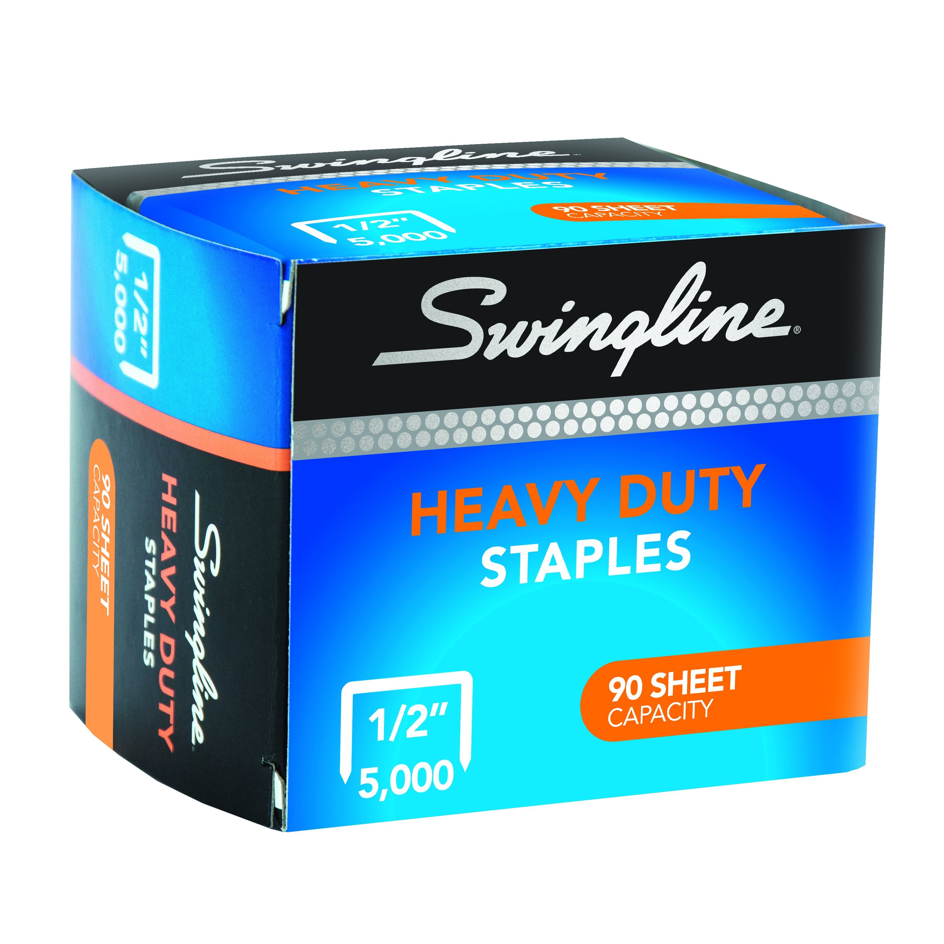 Swingline® Heavy Duty Staples, 1/2" Leg Length, 5,000/Box