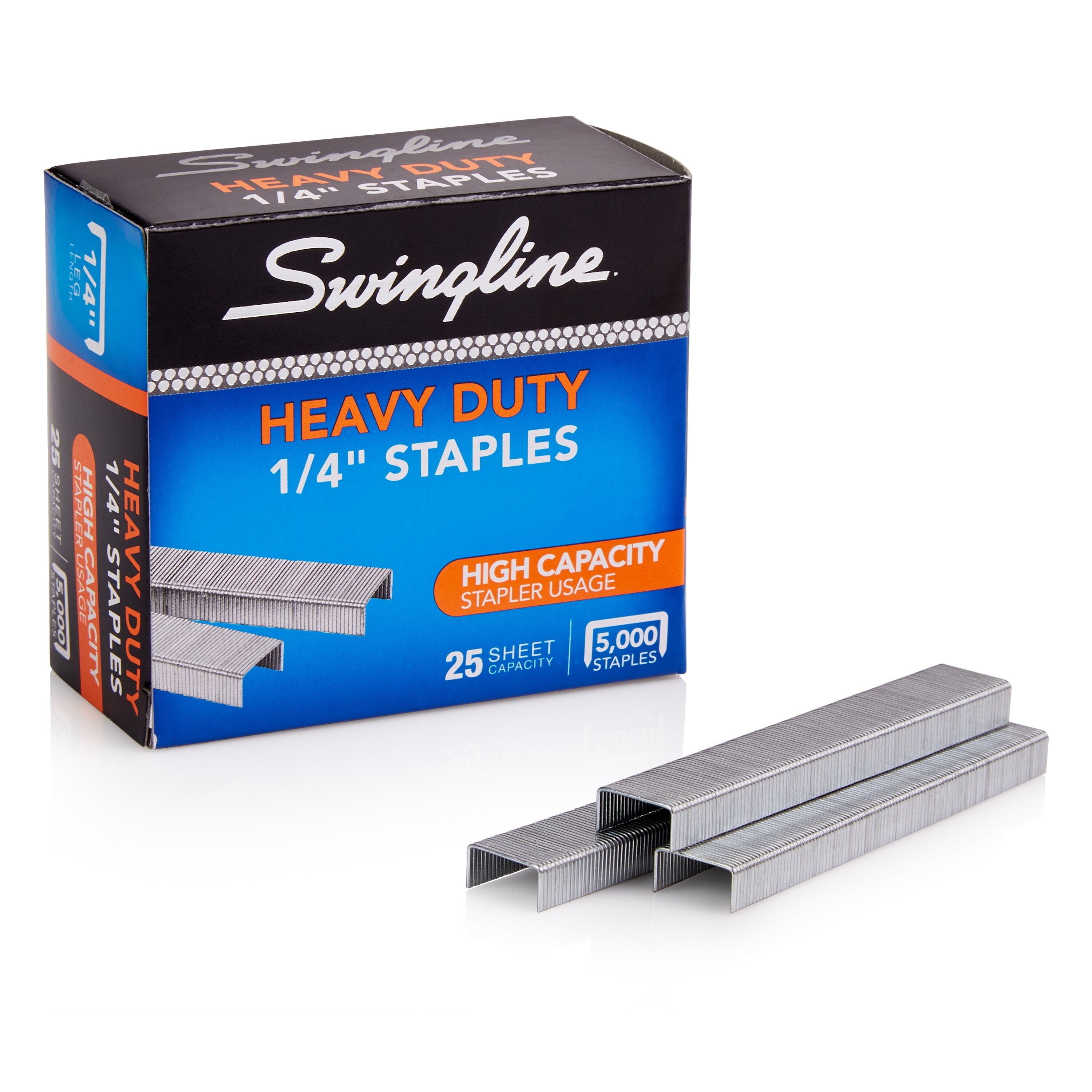 Swingline® Heavy Duty Staples, 1/4" Leg Length, 5,000/Box