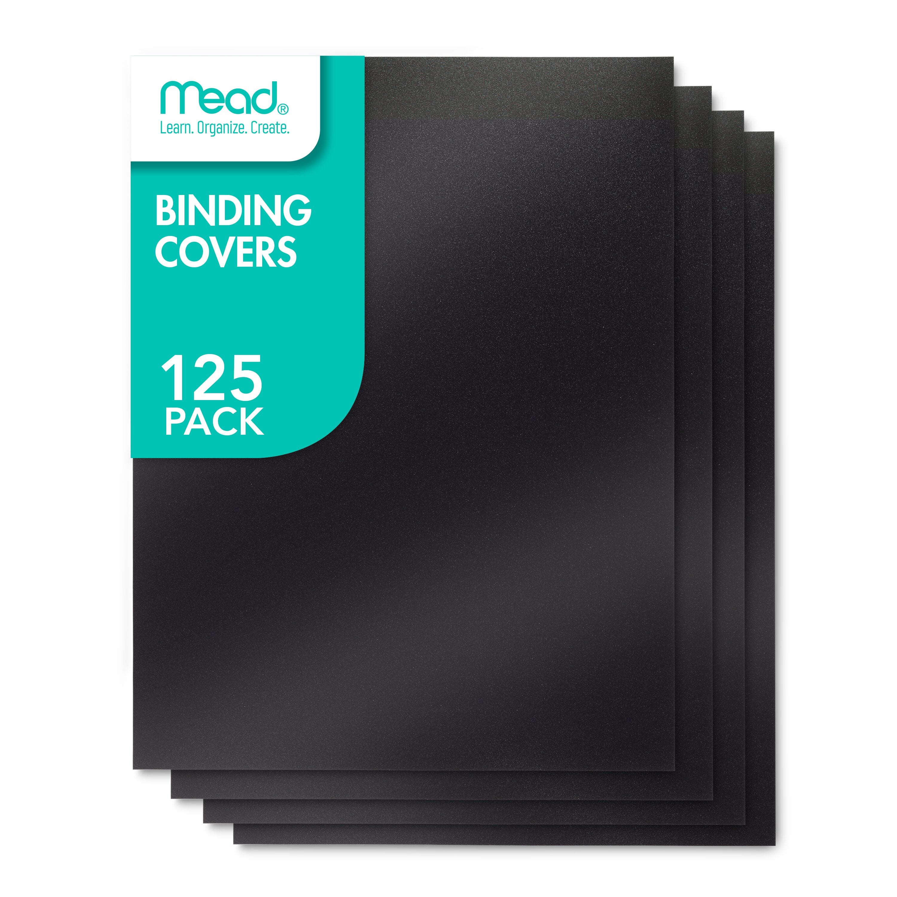 Mead Black Binding Covers, 8.75" x 11.25", 125 Pack