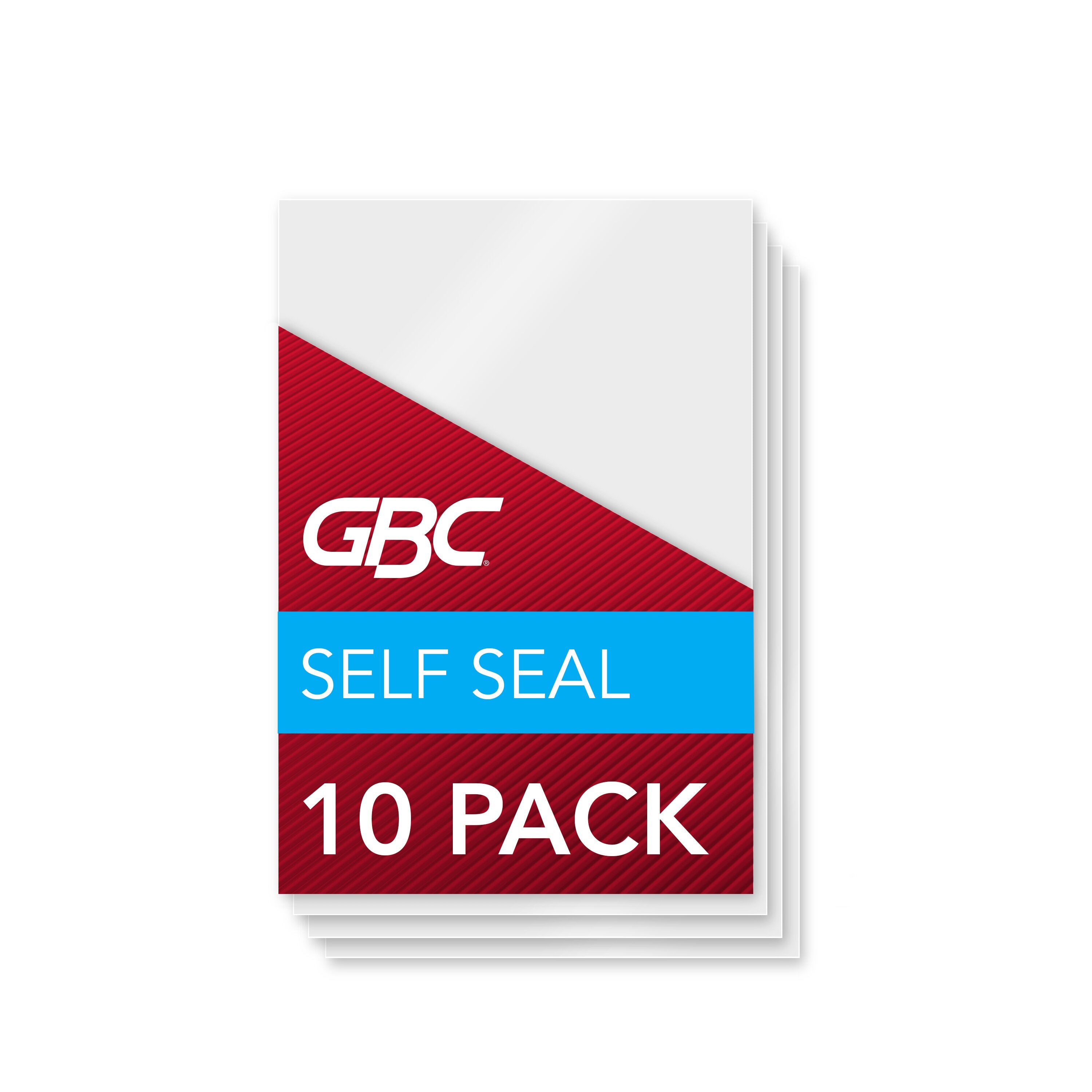 GBC Self-Sealing Laminating Pouches - Wallet Size, 8 Mil, 10 Pack