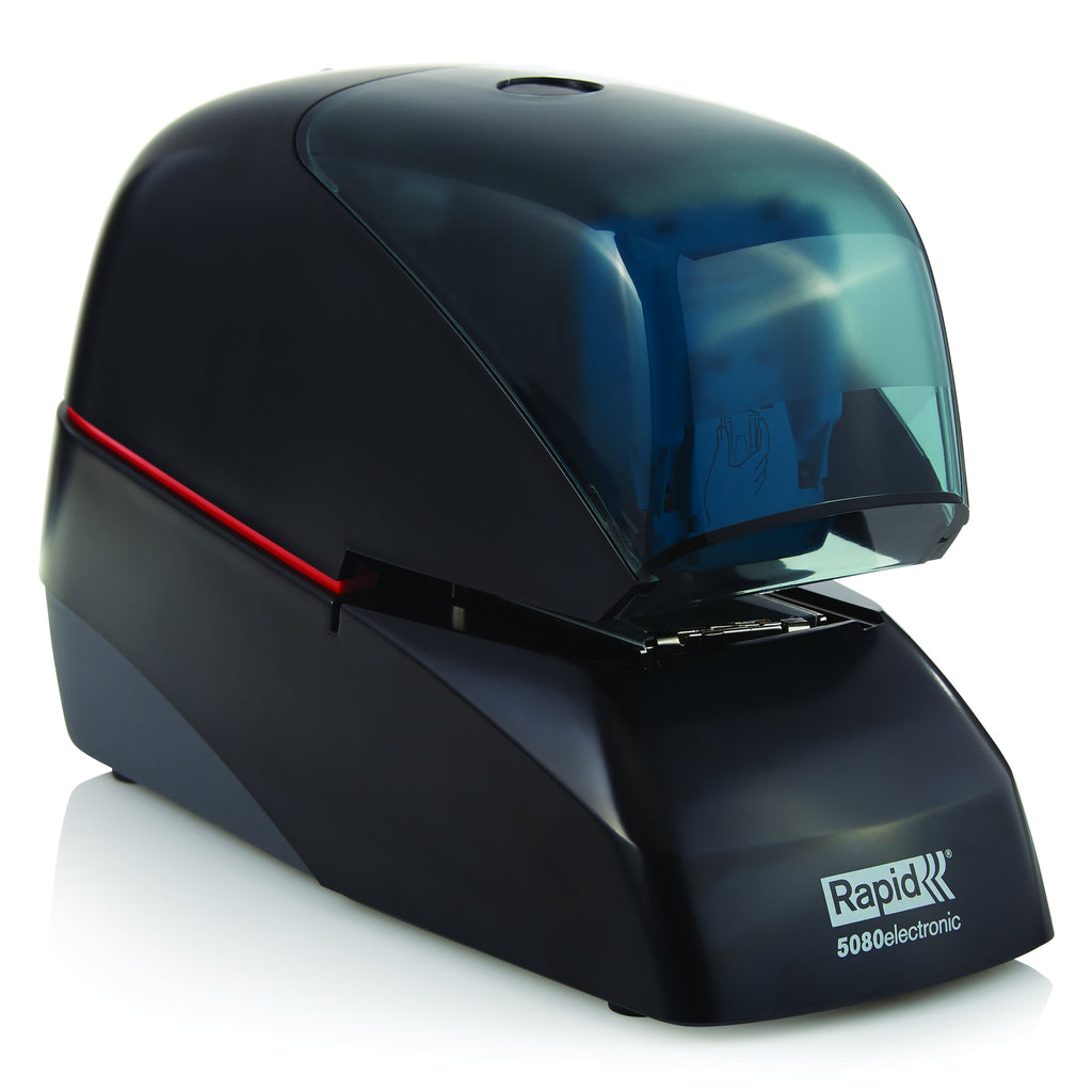 Logbook Machine Stapler Rapid® 5080e Electric Cartridge Stapler, 90 Sheets, Black