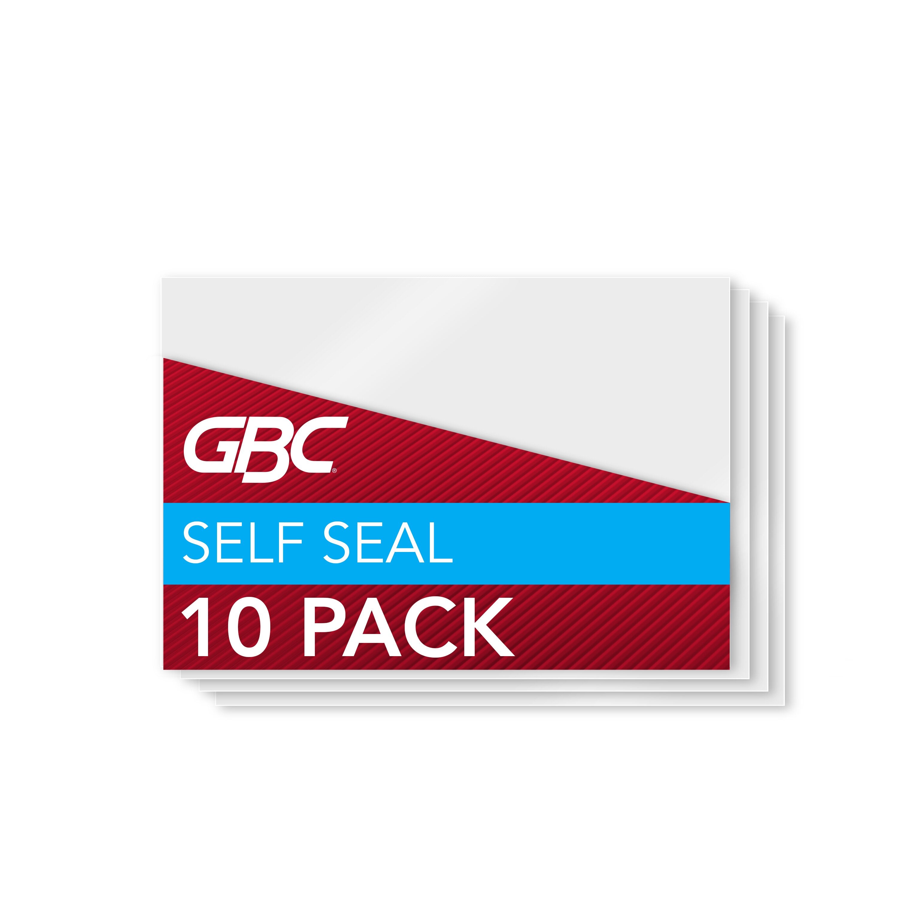 GBC Self Sealing Laminating Pouches - Business Card Size - 8 Mil - 10 Pack