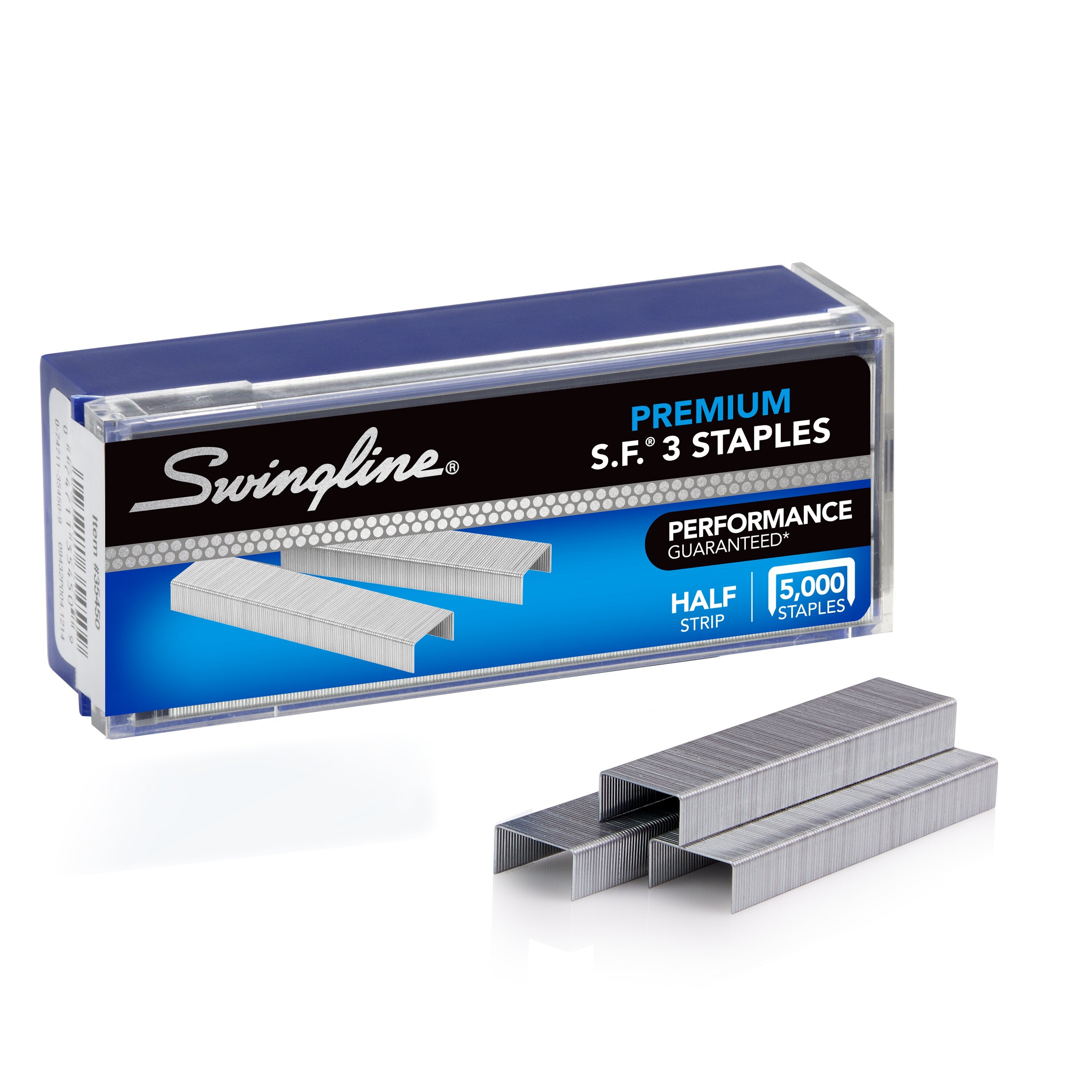 Swingline® S.F.® 3 Premium Staples, 1/4" Leg, 105/Strip, 5,000/Box