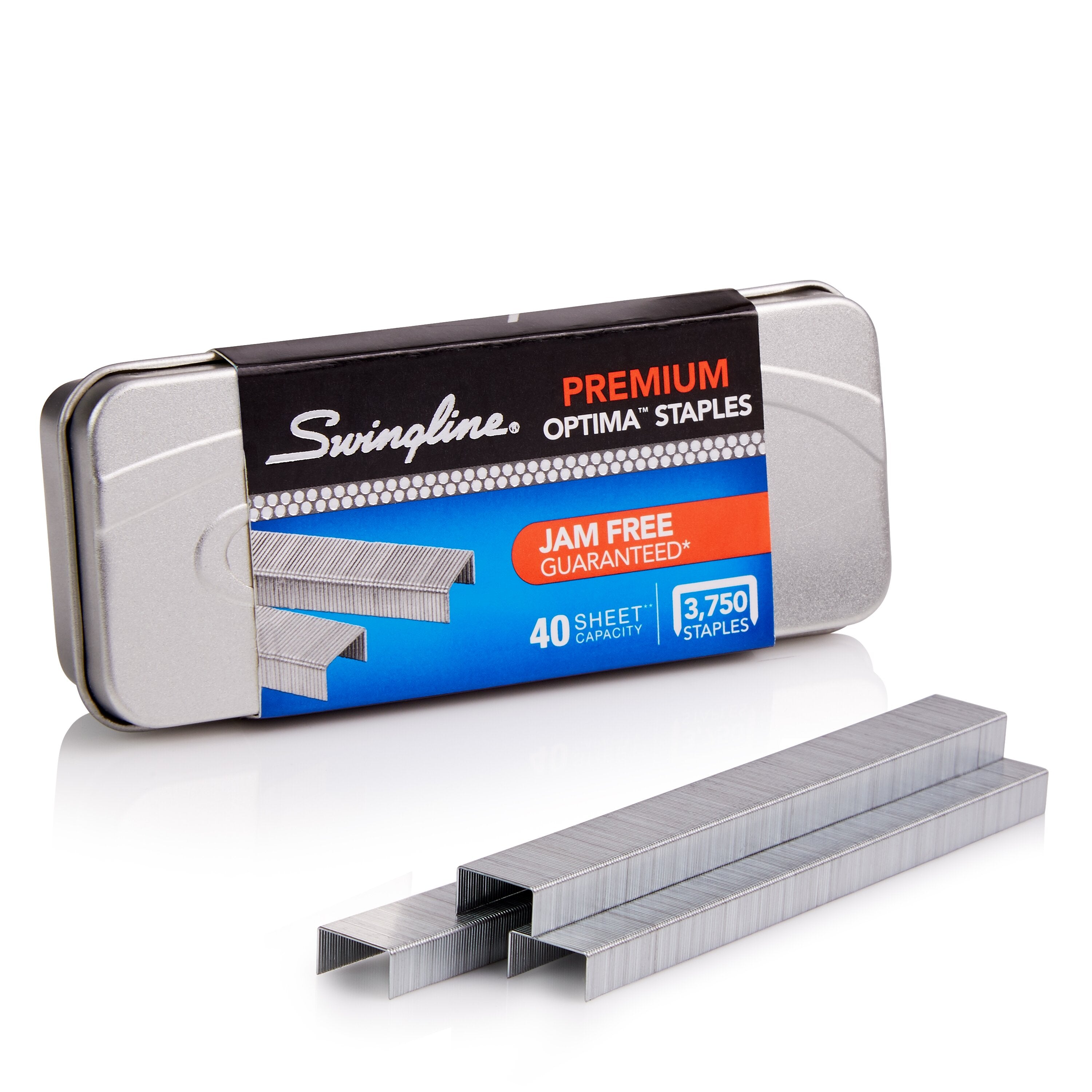 Swingline® Optima® Premium Staples - 1/4" Leg Length - 3750 Staples - 210 Per Strip