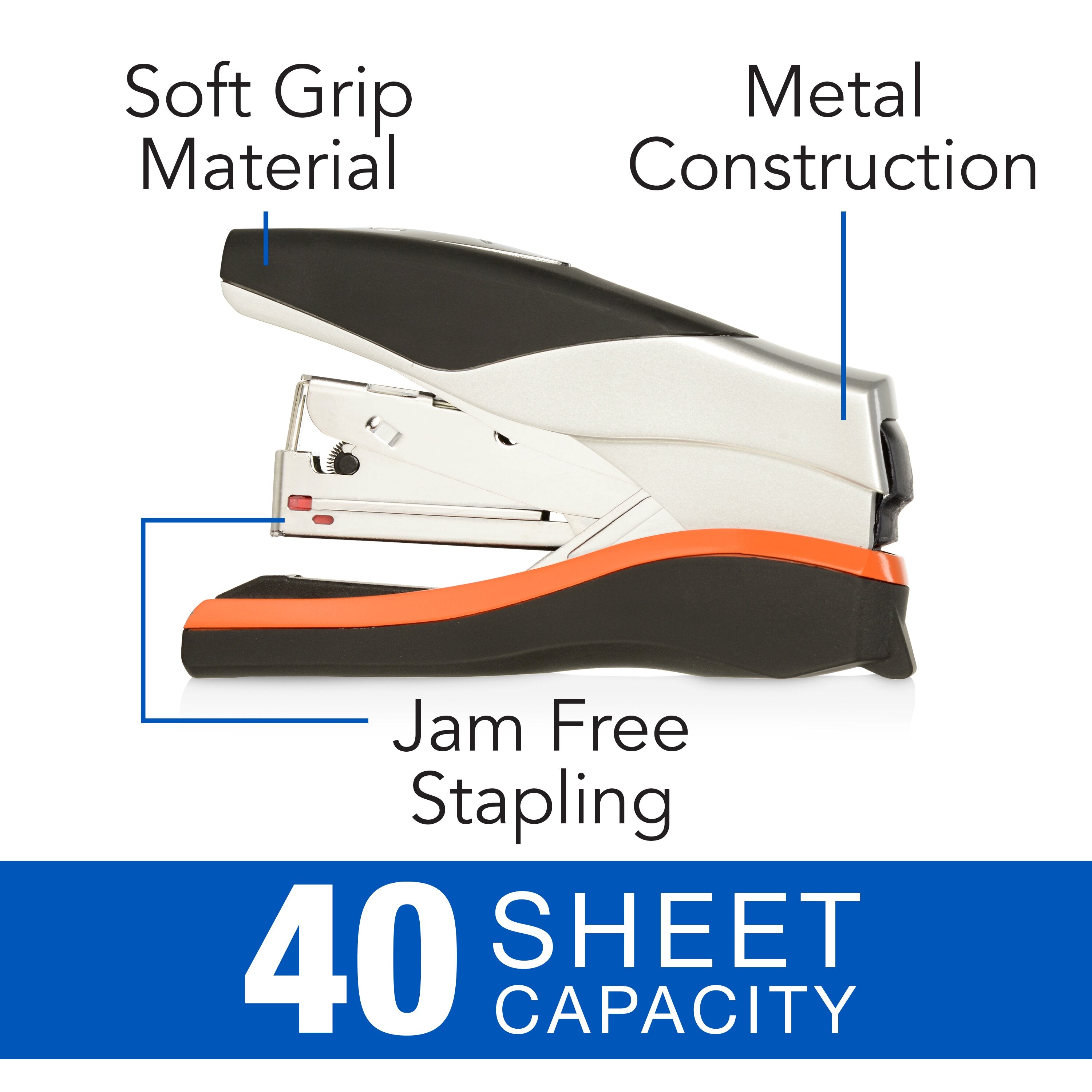 Swingline® Optima® 40 Compact Stapler, Reduced Effort, 40-Sheet Capacity