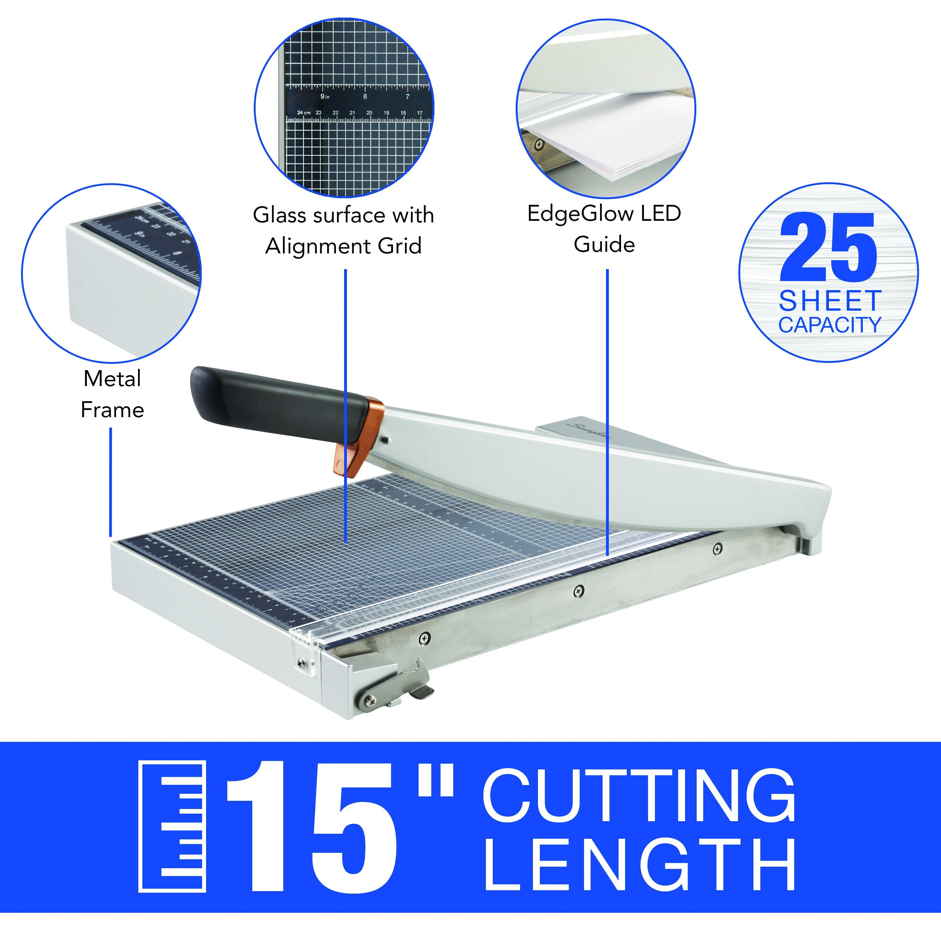 Swingline® ClassicCut® 1525G Glass Guillotine Trimmer