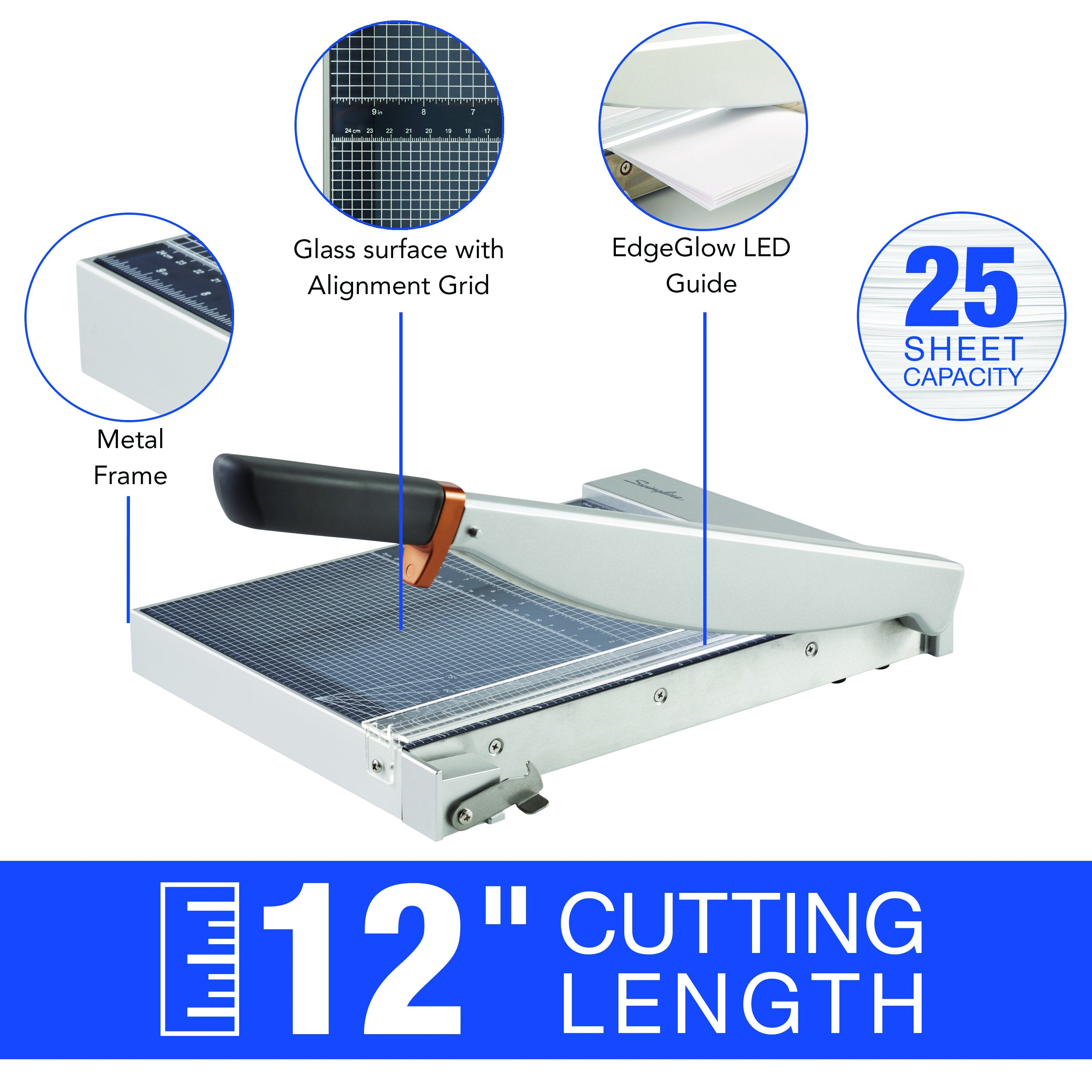 Swingline® ClassicCut® 1225G Glass Guillotine Trimmer