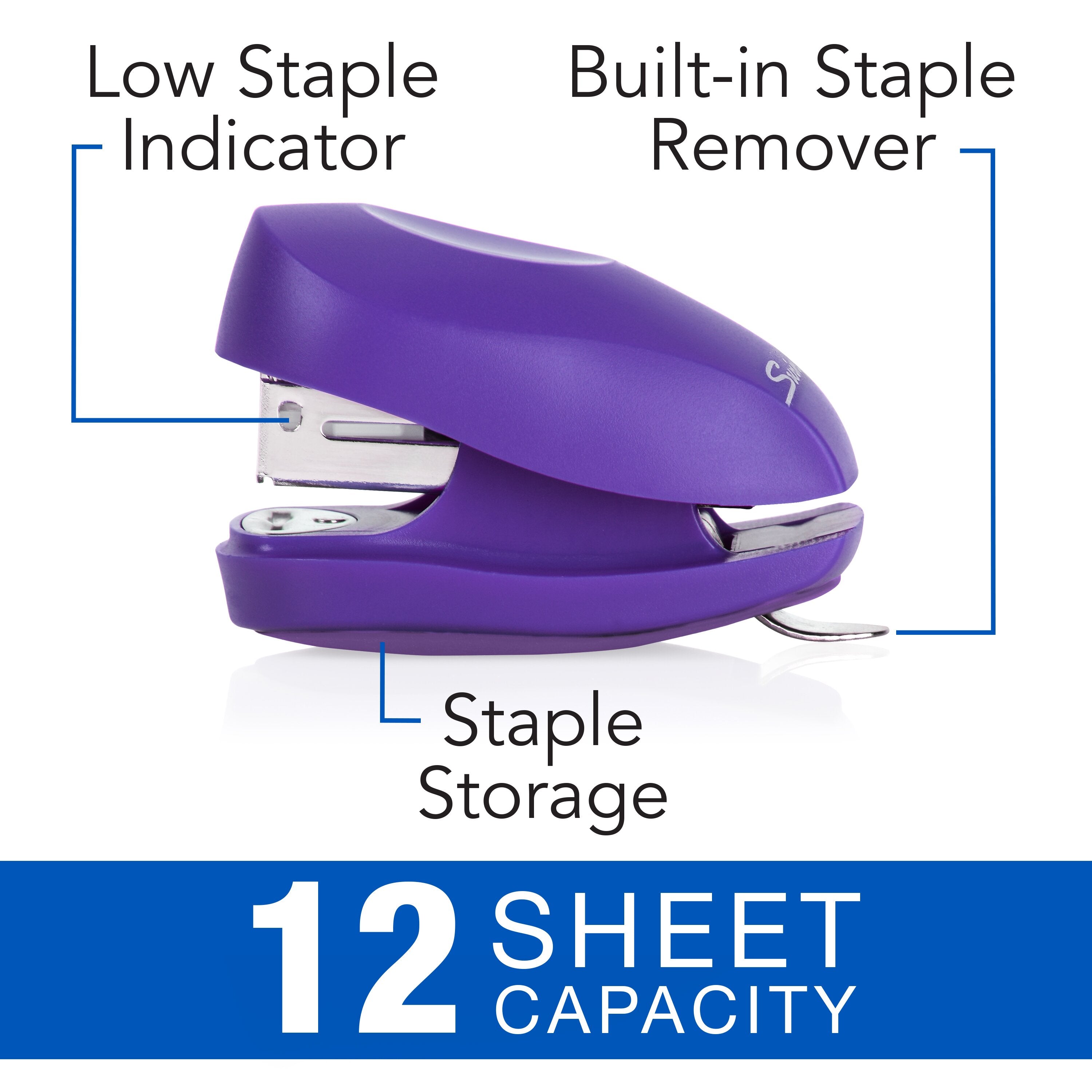 Swingline® Tot® Stapler, Purple - 12 Sheet Capacity