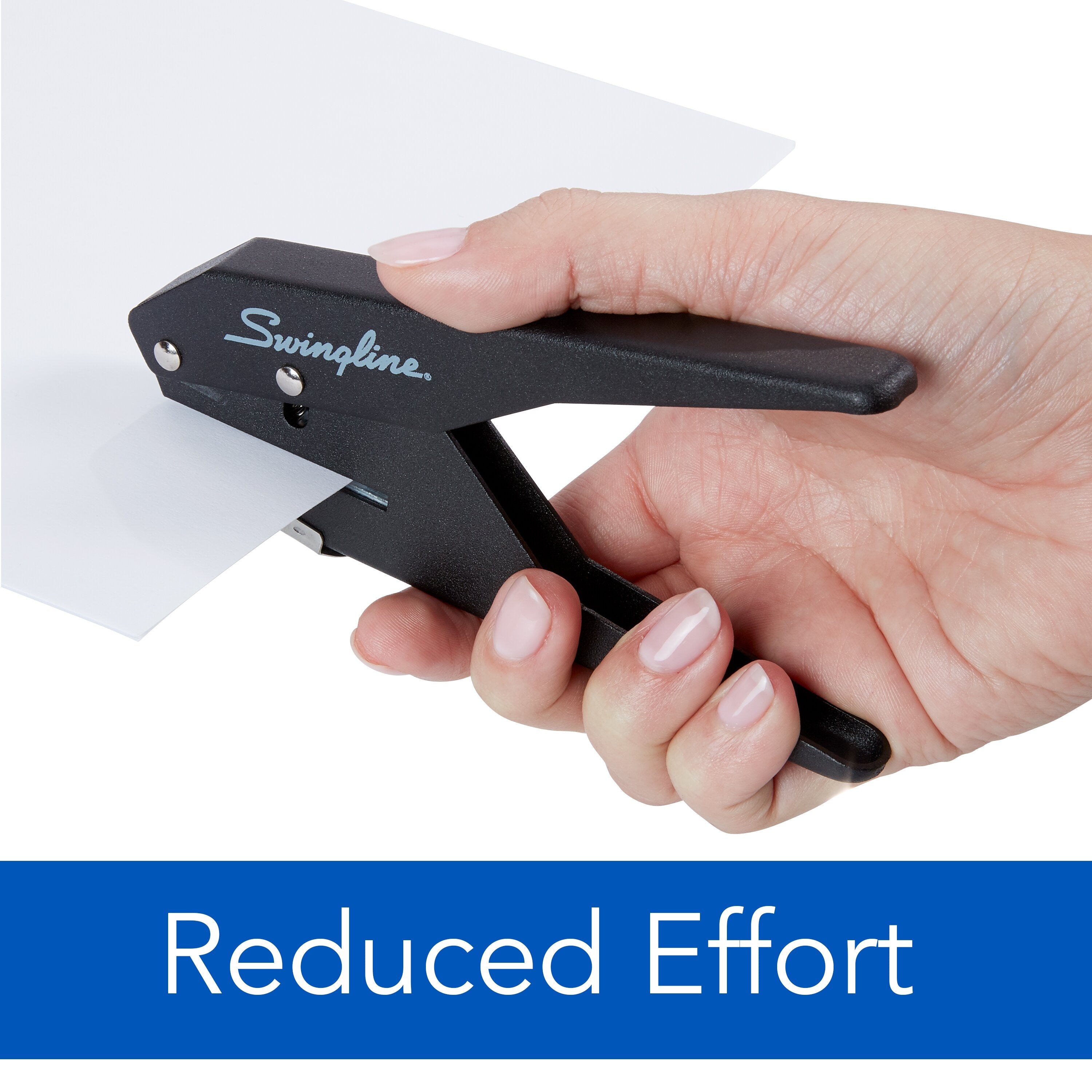 Swingline® Low Force 1-Hole Punch, 20 Sheets - Efficient Office Tool