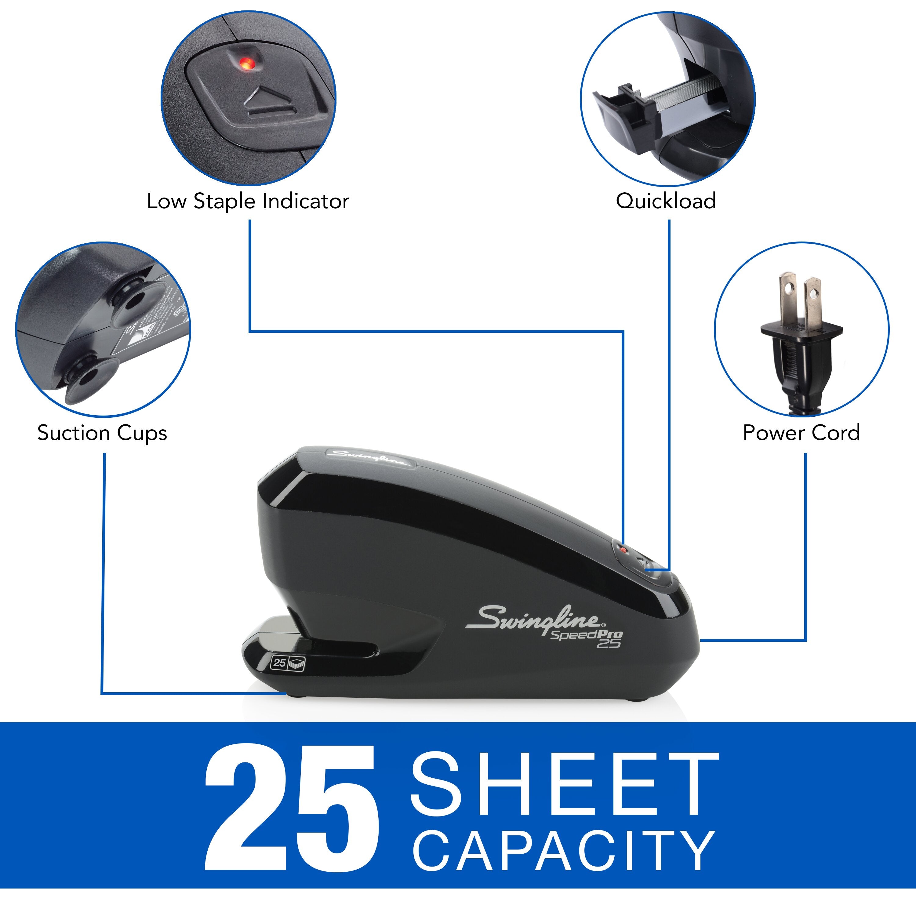 Swingline® Speed Pro™ 25 Electric Stapler Value Pack - 25 Sheet Capacity