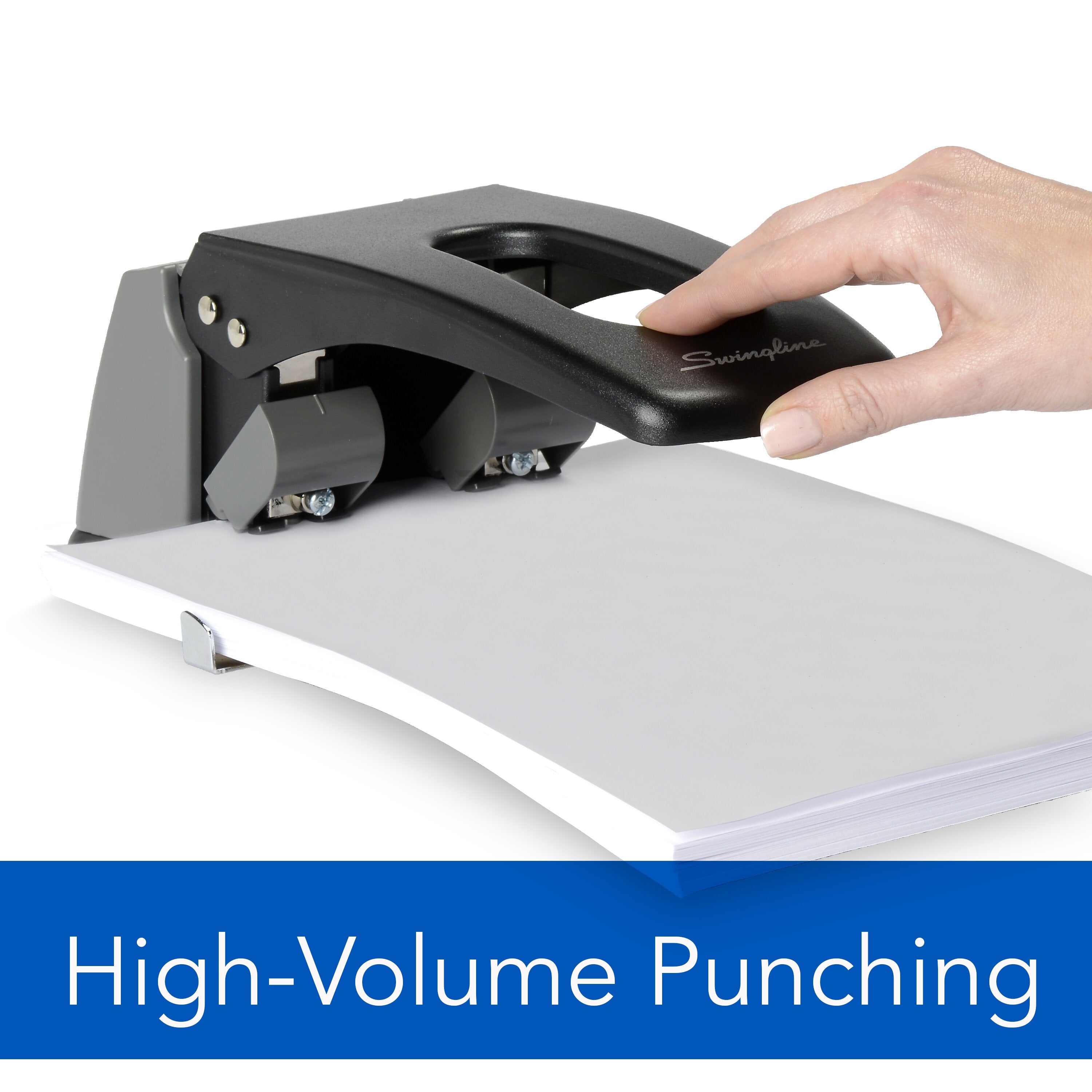 Swingline® High Capacity 2-Hole Punch, Fixed Centers, 100 Sheets - Model: SC-200FH-P100