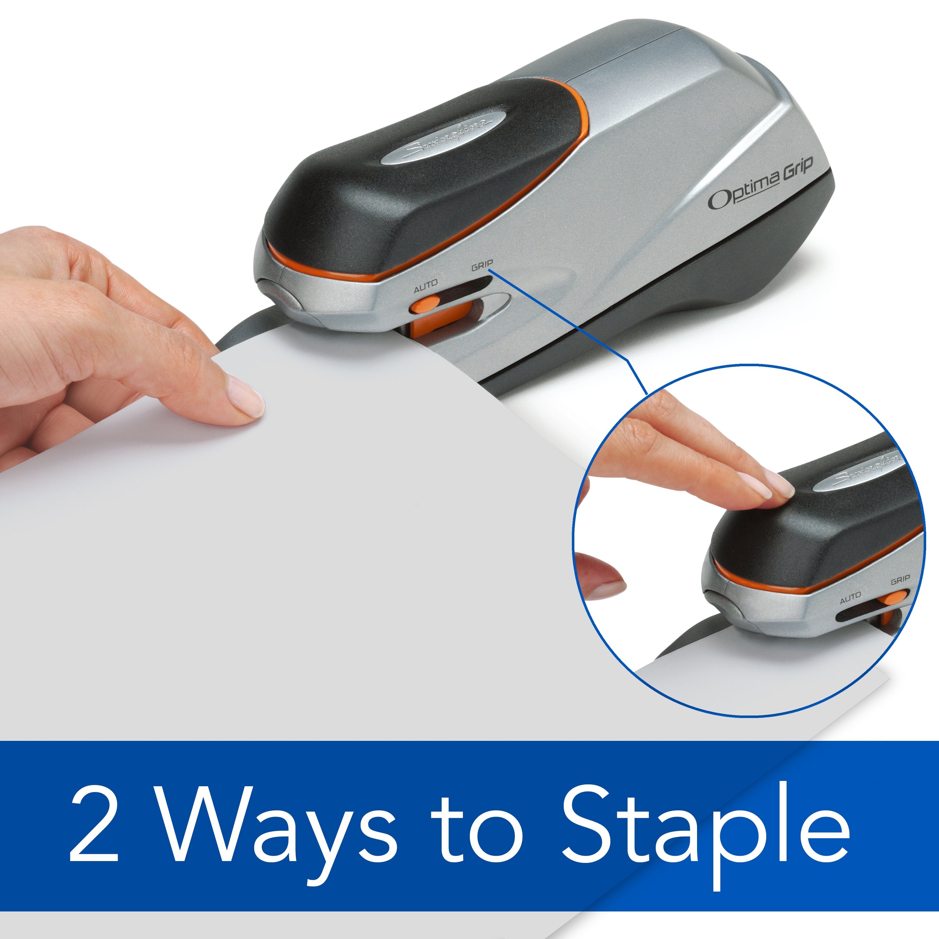 Swingline® Optima® Grip Electric Stapler, Model 20S, Silver