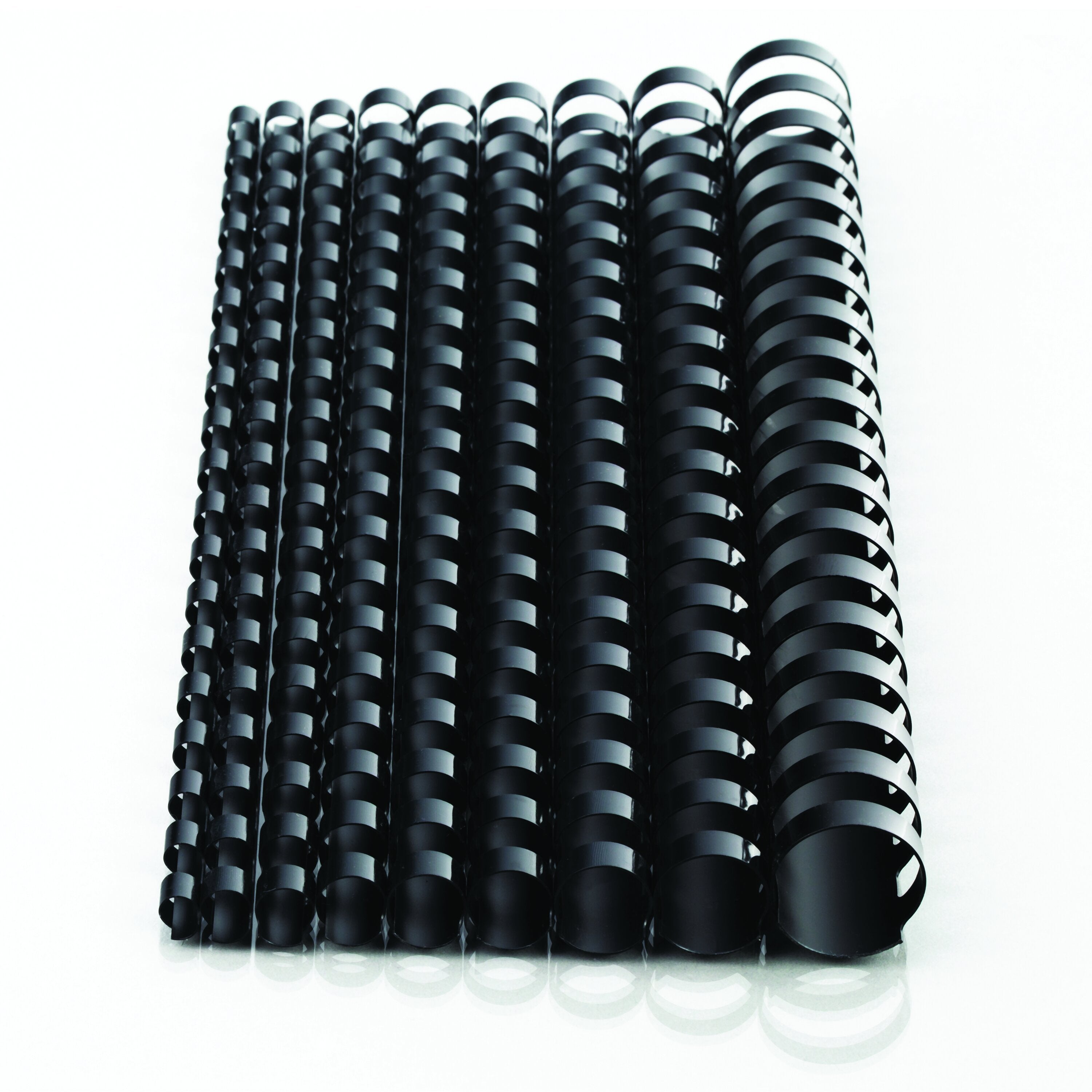 Mead CombBind 1/4" Black Binding Spines, 125 Pack