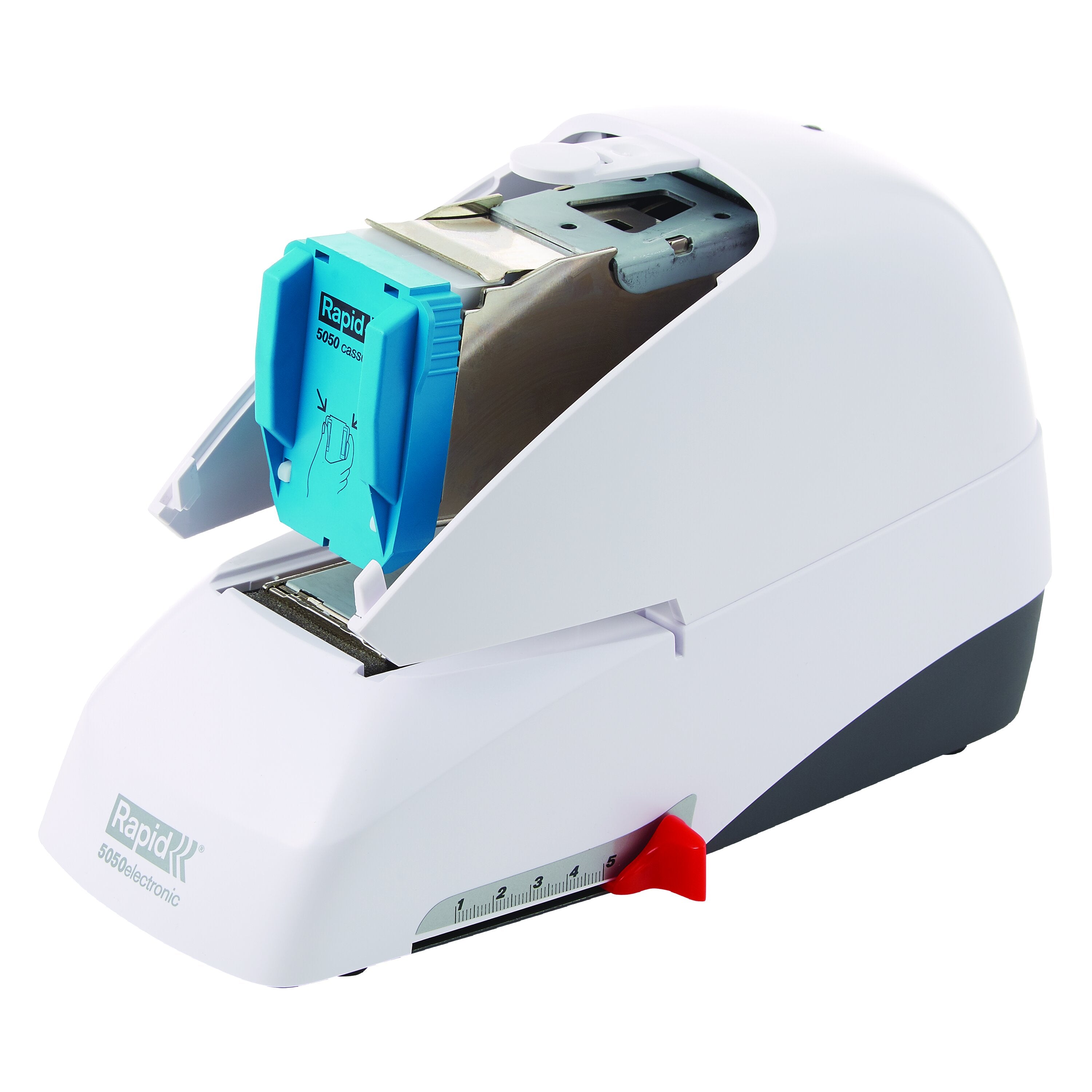 Rapid® 5050e Electric Cartridge Stapler - White, 60 Sheets