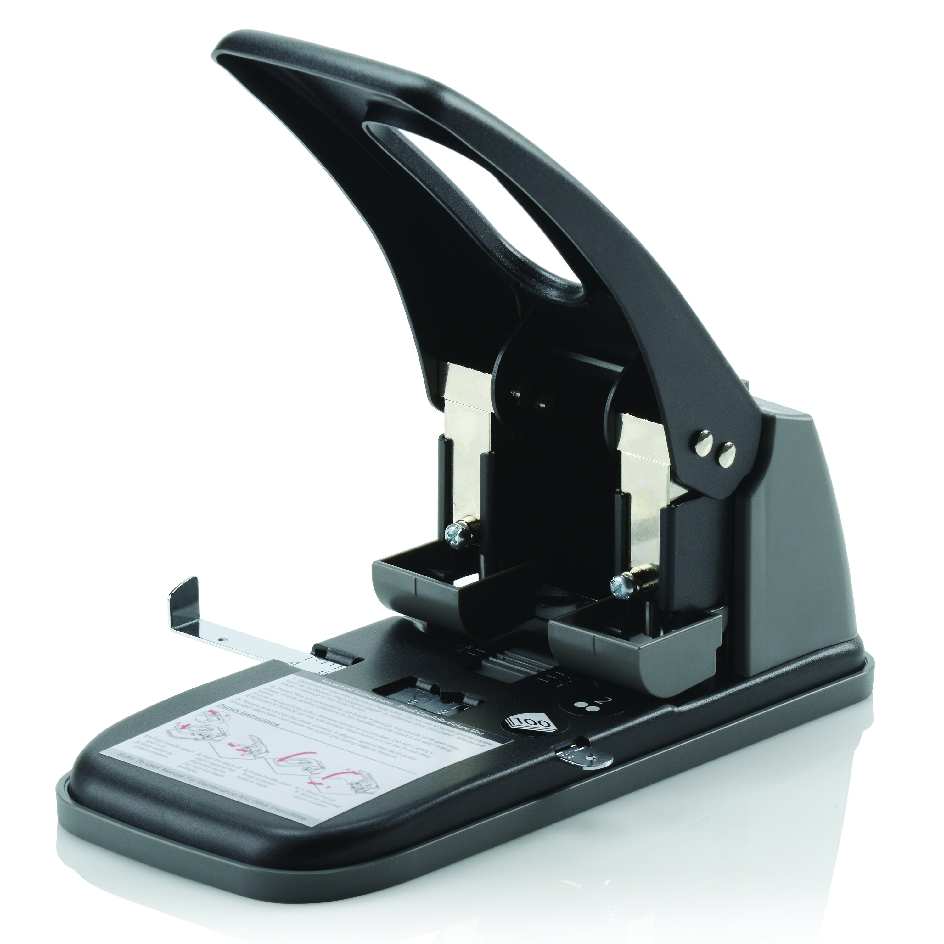 Swingline® High Capacity 2-Hole Punch, Fixed Centers, 100 Sheets - Model: SC-200FH-P100