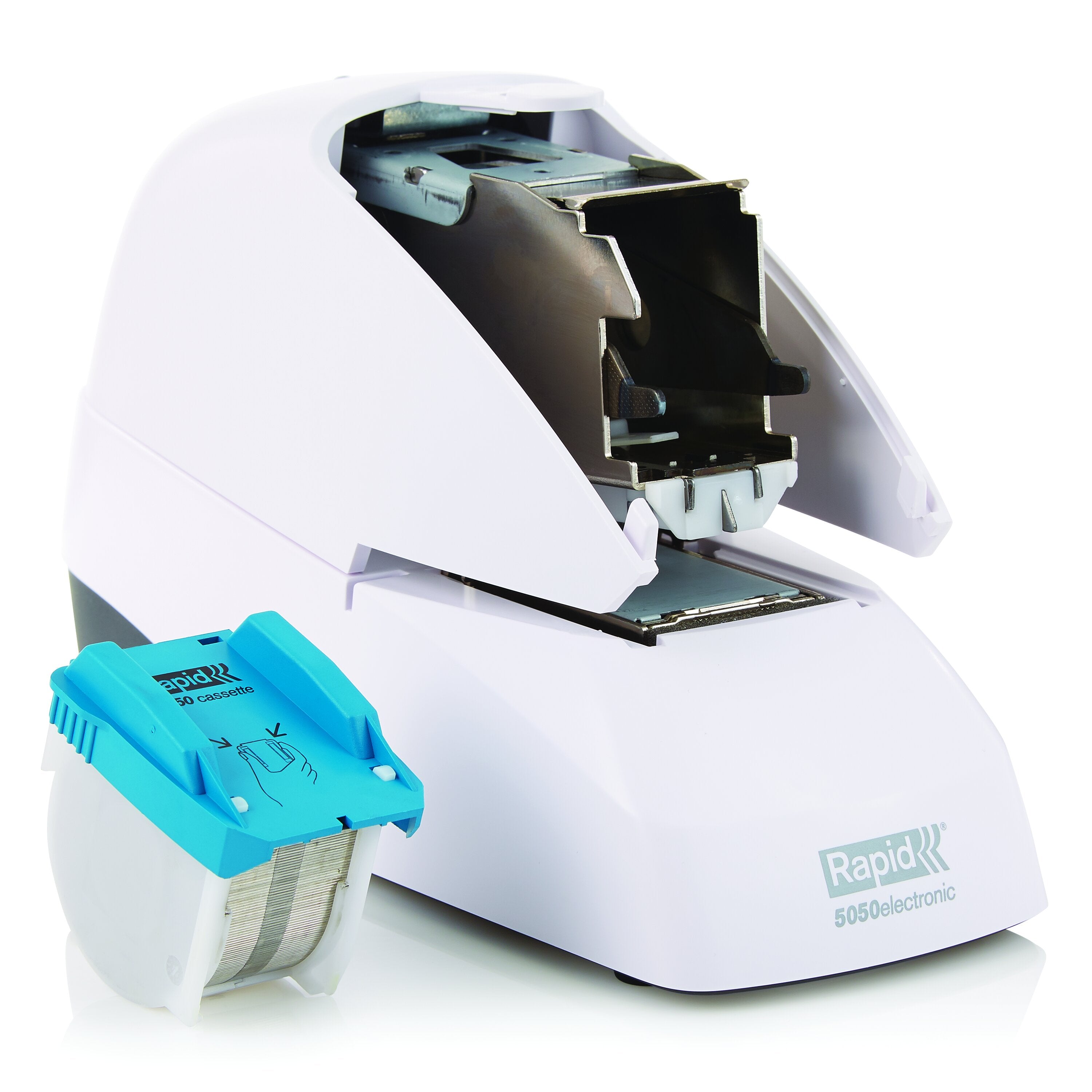 Rapid® 5050e Electric Cartridge Stapler - White, 60 Sheets