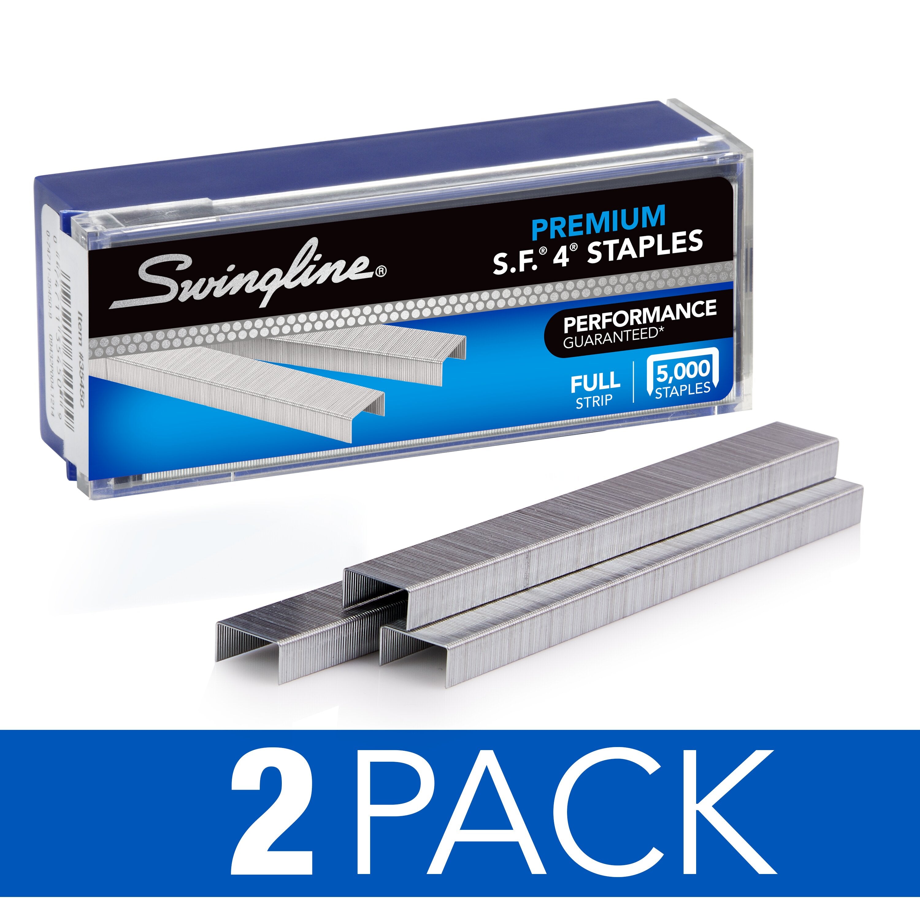 Swingline® S.F.® 4® Premium Staples, 1/4" Length, 210 Per Strip, 5,000/Box, 2 Pack - Stapling Essentials